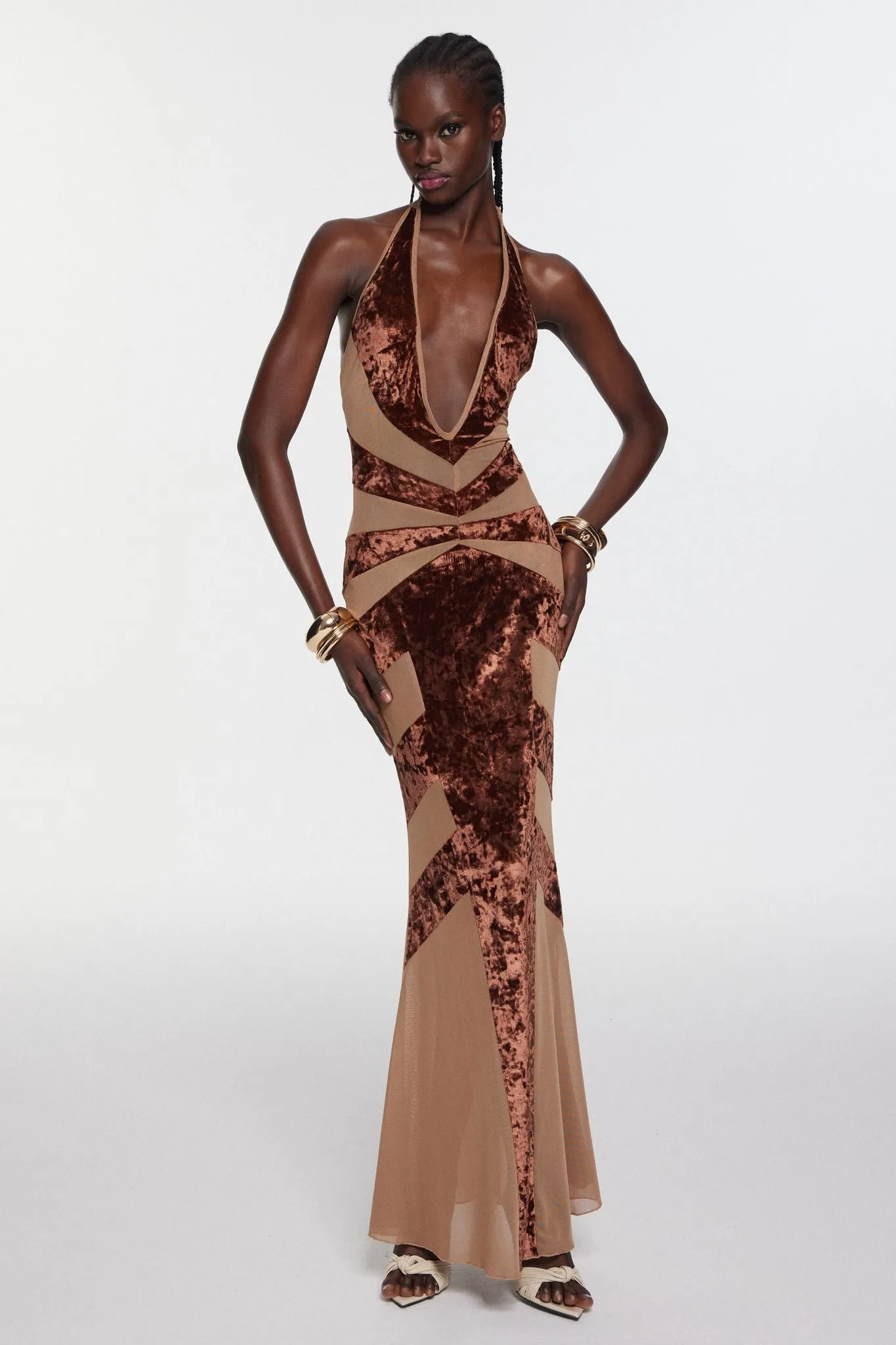Ginevra Dress - Brown sold by The Kript product image thumbnail 3