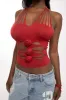 Ginny Top - Red sold by The Kript