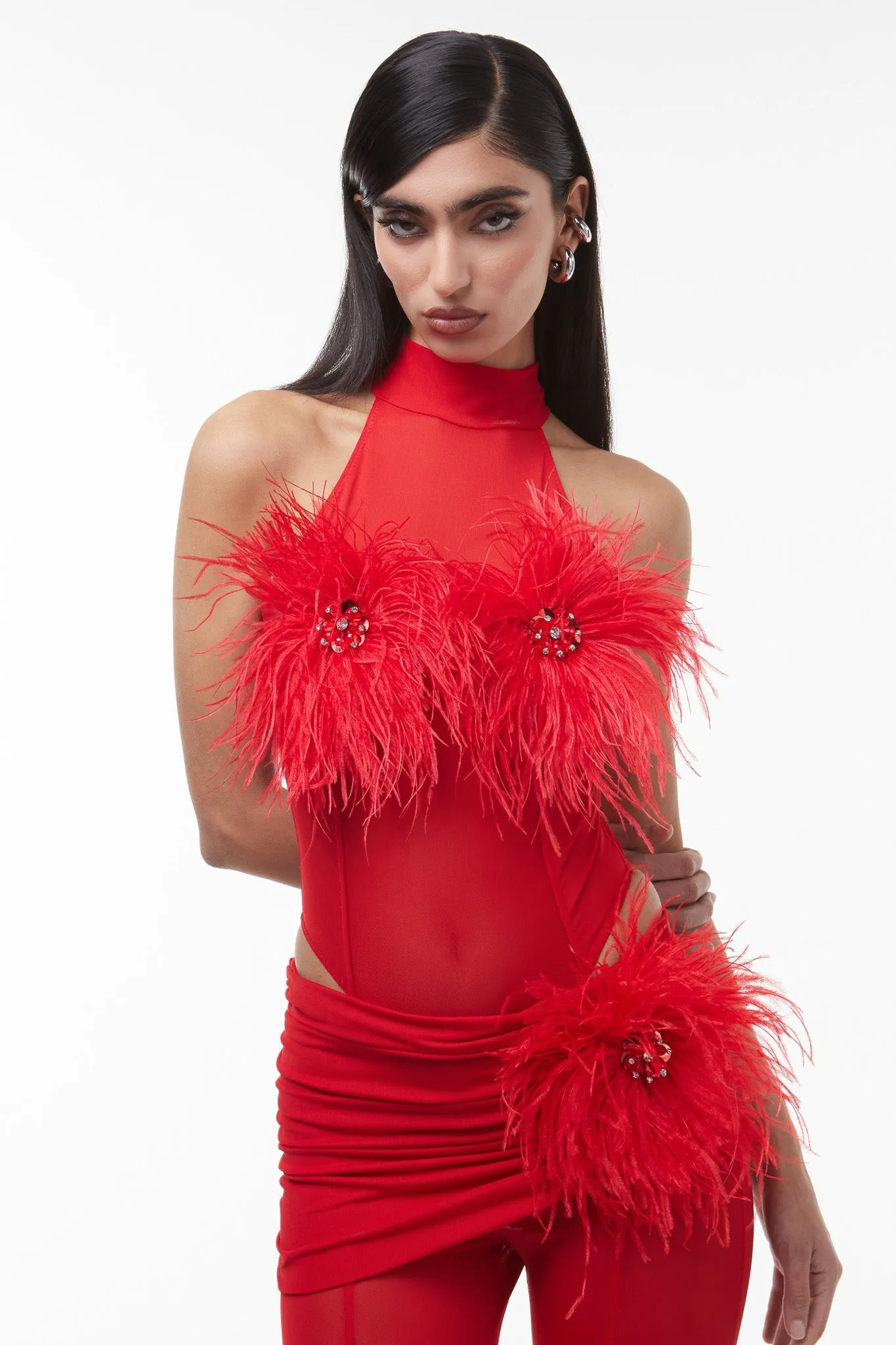 Velora Bodysuit - Red sold by The Kript product image thumbnail 2