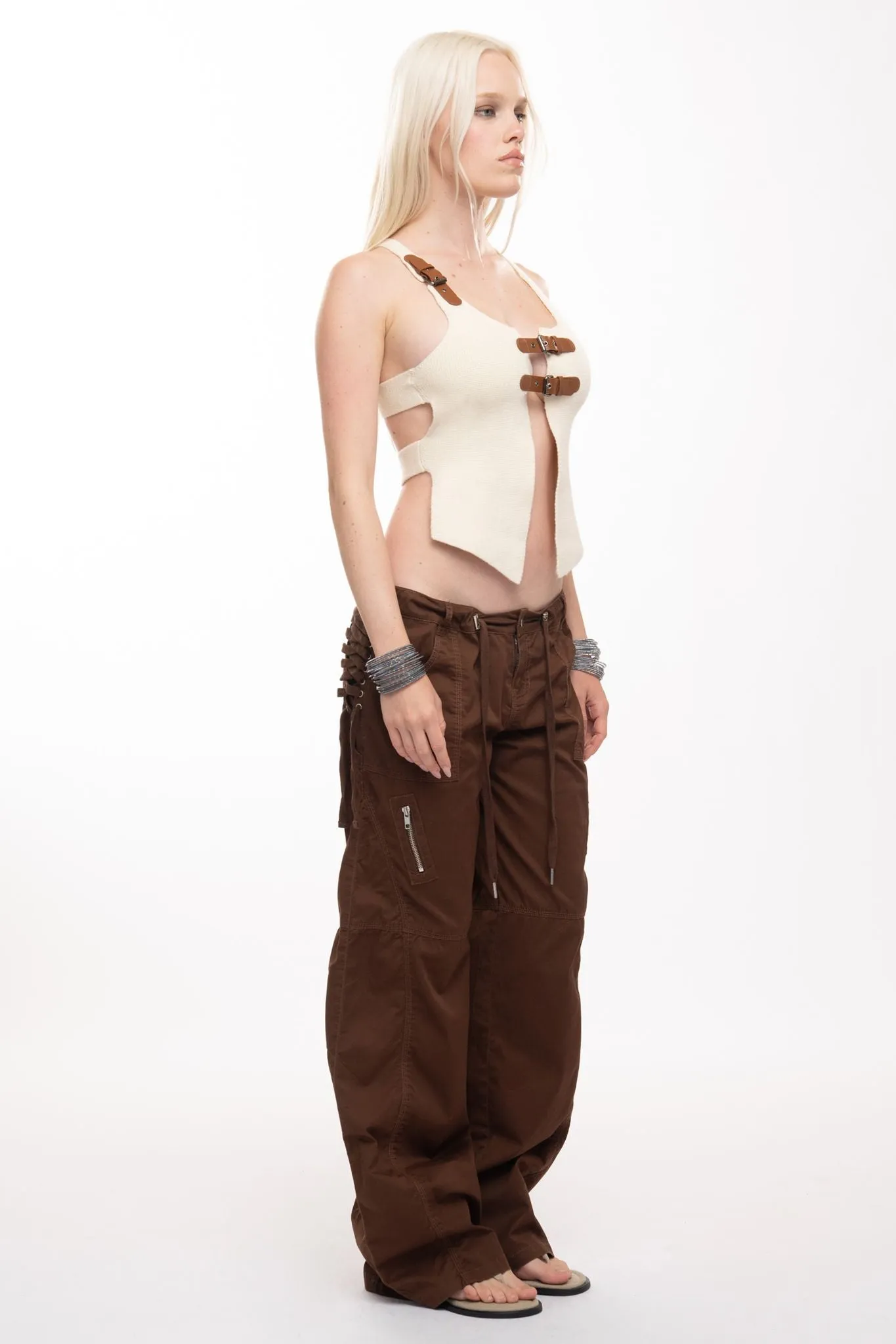 Carver Cargo Pants - Brown sold by The Kript product image thumbnail 3
