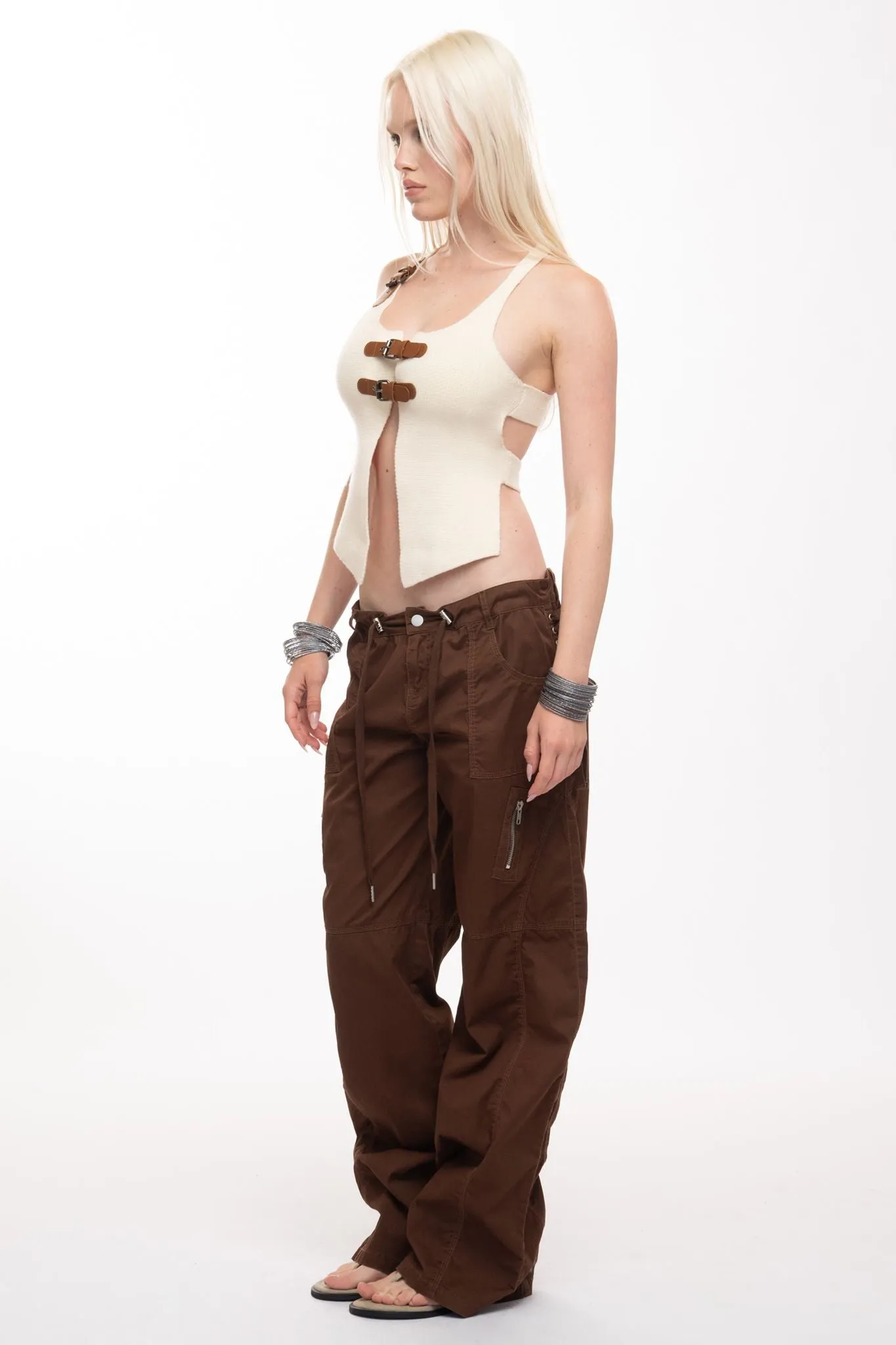 Carver Cargo Pants - Brown sold by The Kript product image thumbnail 5