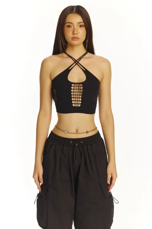 Cinna Top - Black sold by The Kript