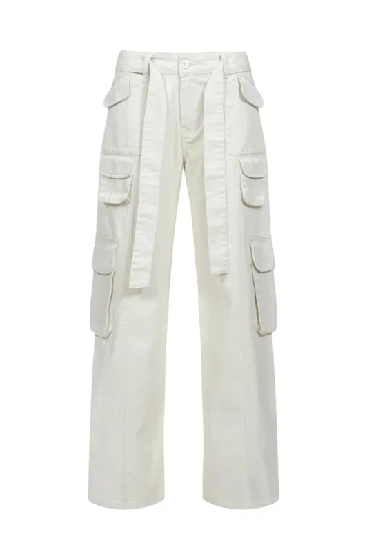 Matisse Cargo Pants - Ecru sold by The Kript