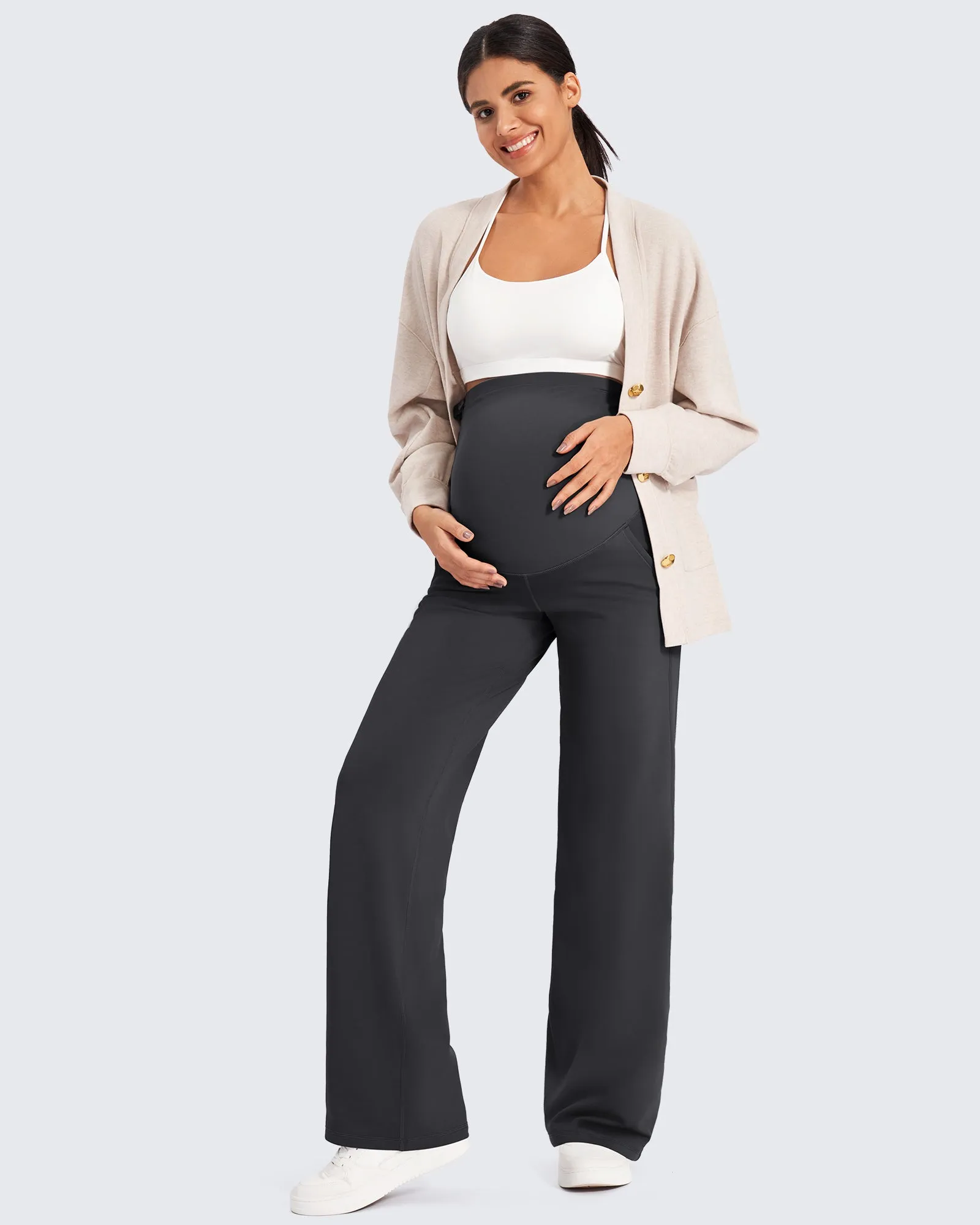 Fleece-Lined Maternity Warm Work Trousers sold by G4free product image thumbnail 2