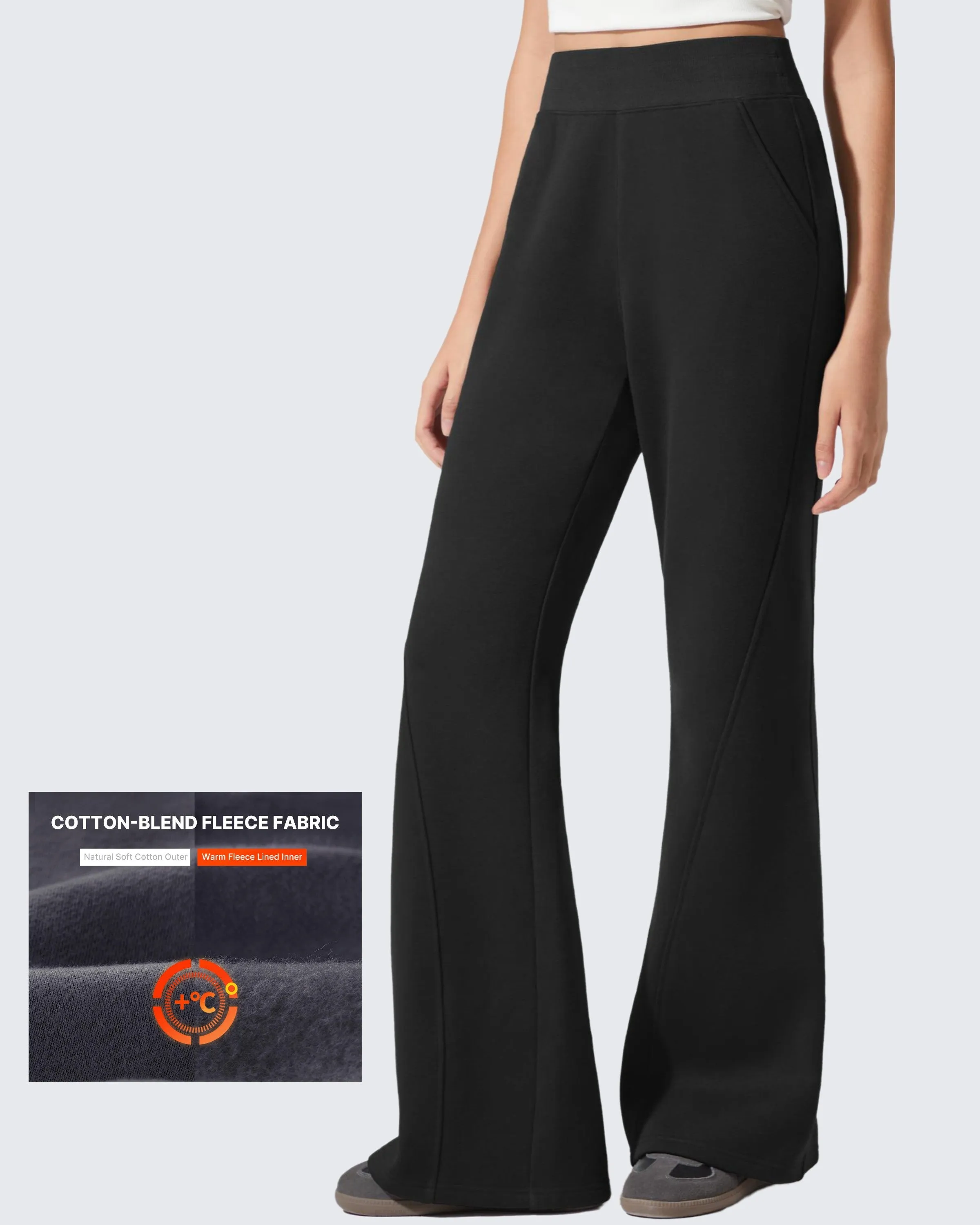 Flurrylux Fleece Lined Loose Flare Sweatpants sold by G4free