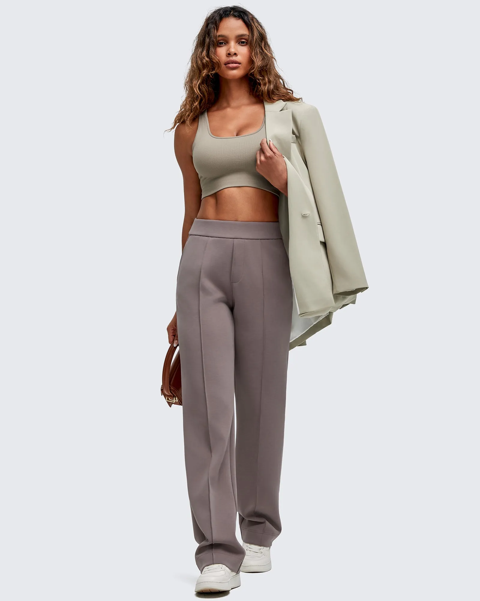 Smoofit Straight Leg Elastic High Waist Dress Pants sold by G4free product image thumbnail 3