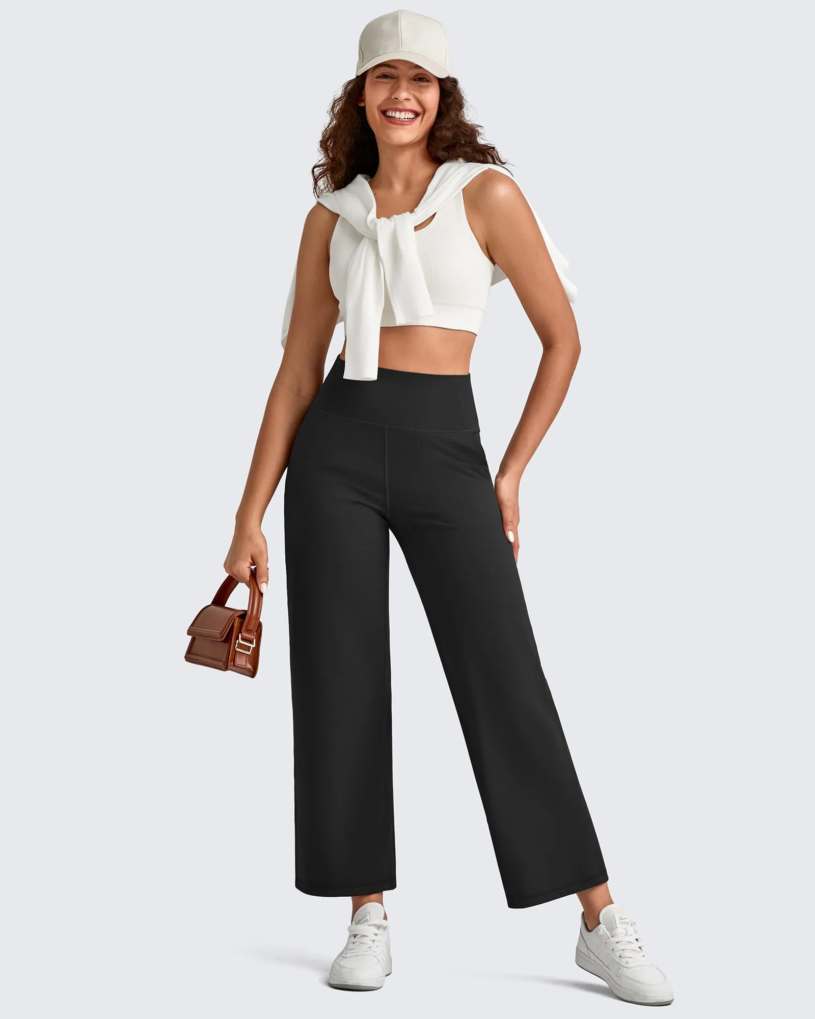 BareFeel High Waist Wide Leg Ankle Length Pants sold by G4free product image thumbnail 4