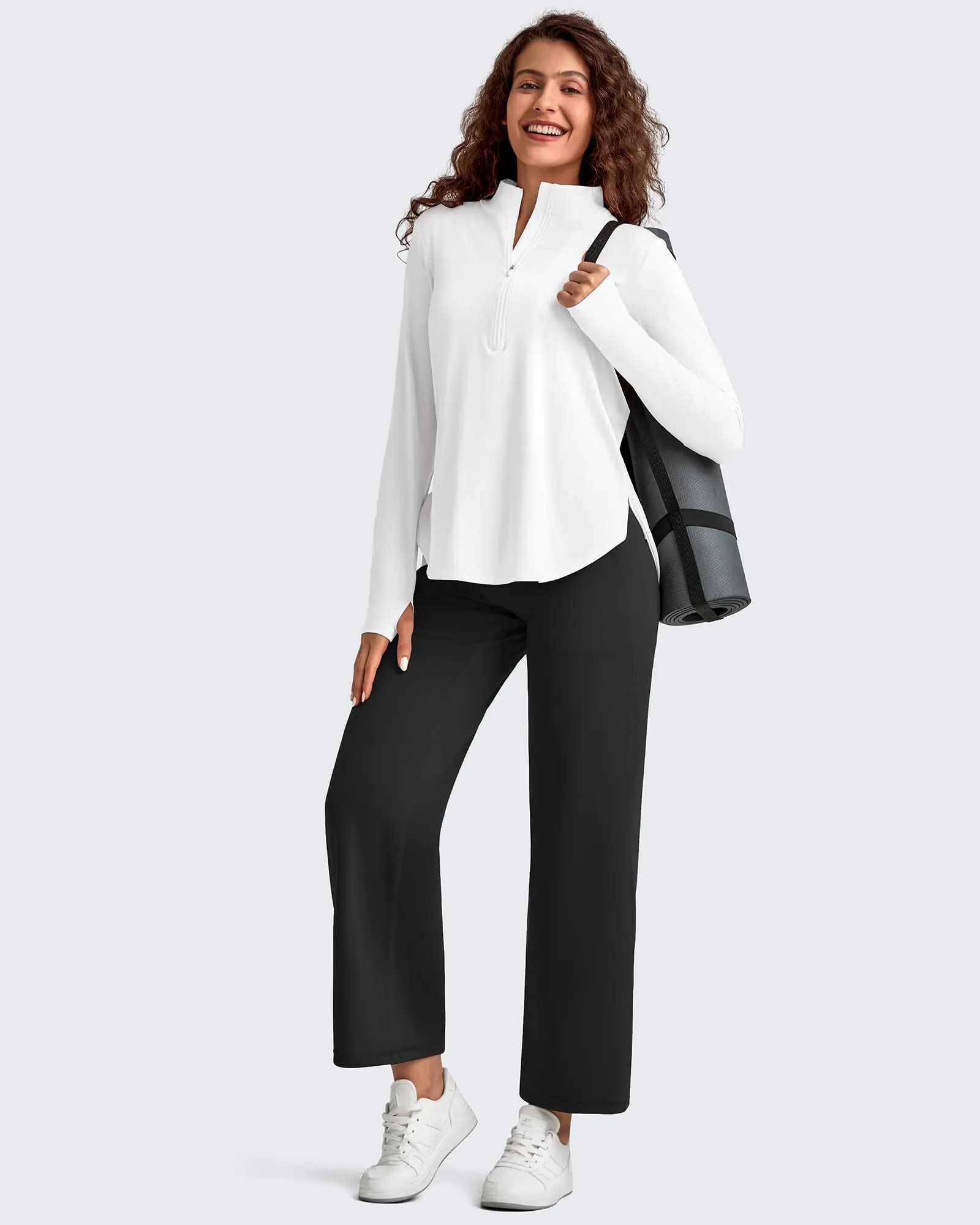 BareFeel High Waist Wide Leg Ankle Length Pants sold by G4free product image thumbnail 5