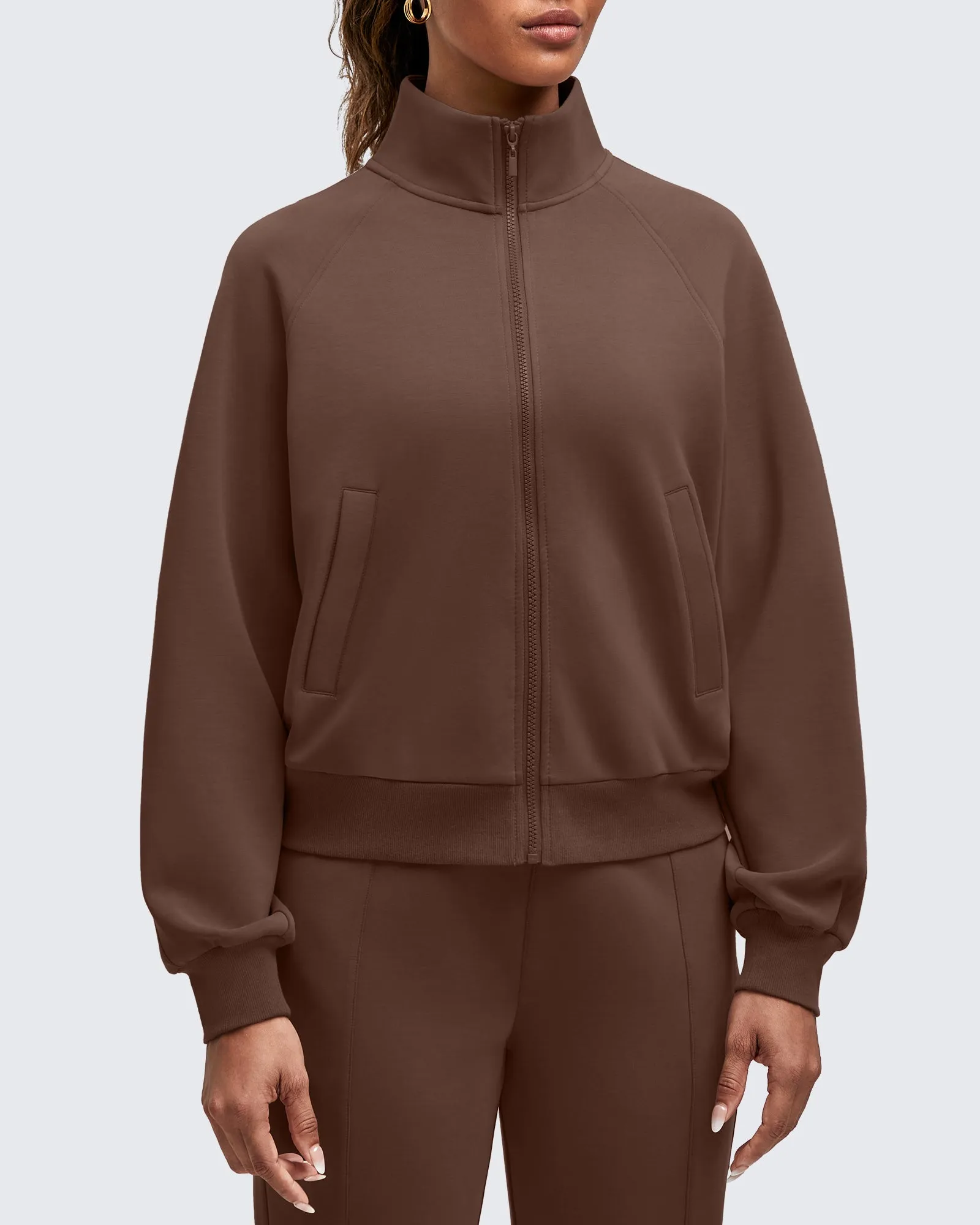 Smoofit Mock Neck Zip Up Pockets Jackets sold by G4free product image thumbnail 3