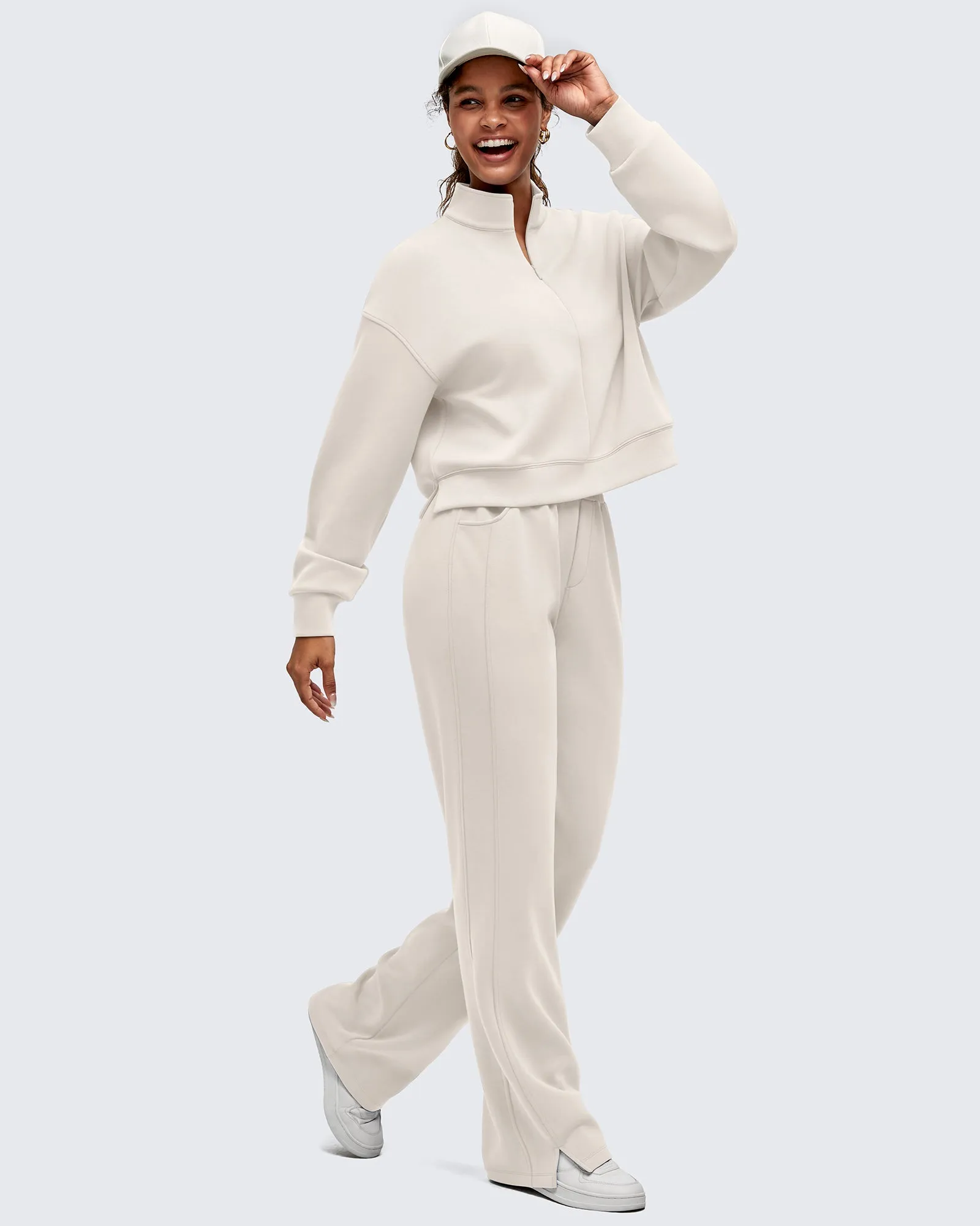 Smoofit Half-Zip Mock Neck Long Sleeve Sweatshirts sold by G4free product image thumbnail 4