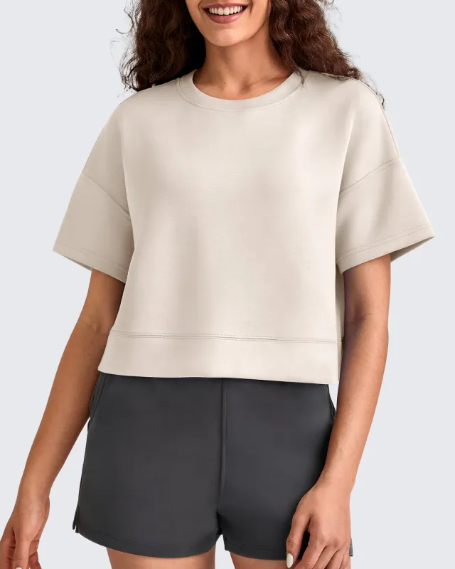 Smoofit Crew Neck Boxy Drop Shoulder Short Sleeve made by G4free
