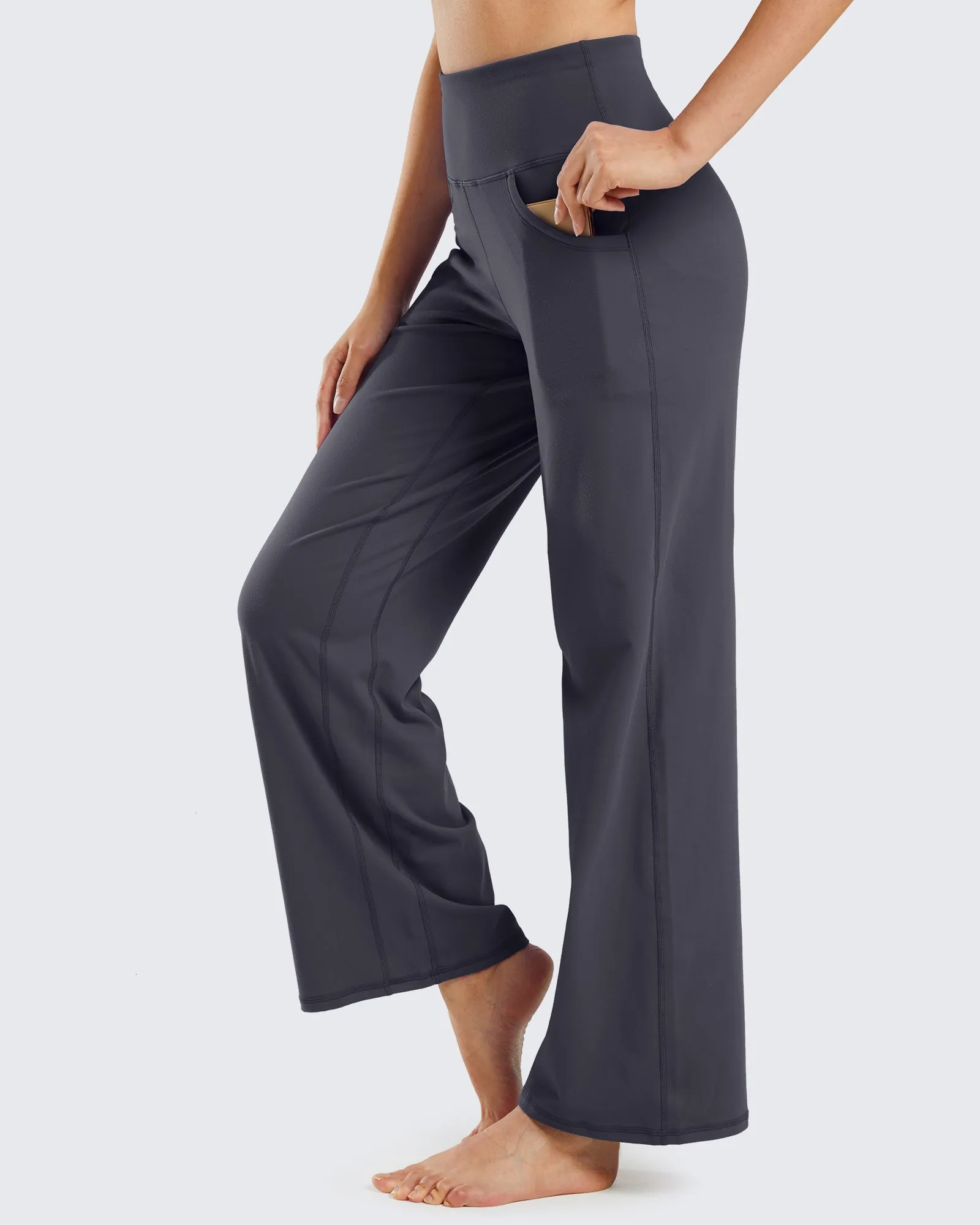 Wide Leg Pants Woman Yoga Pants with Pockets Regular sold by G4free product image thumbnail 5