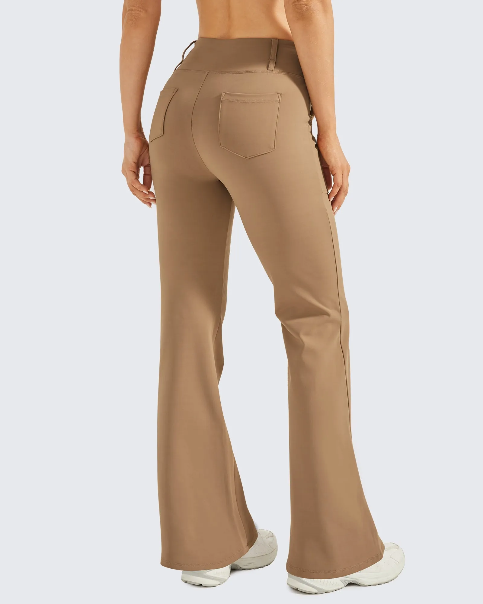 Fleece Lined High-Waist Work Flare Pants sold by G4free product image thumbnail 5