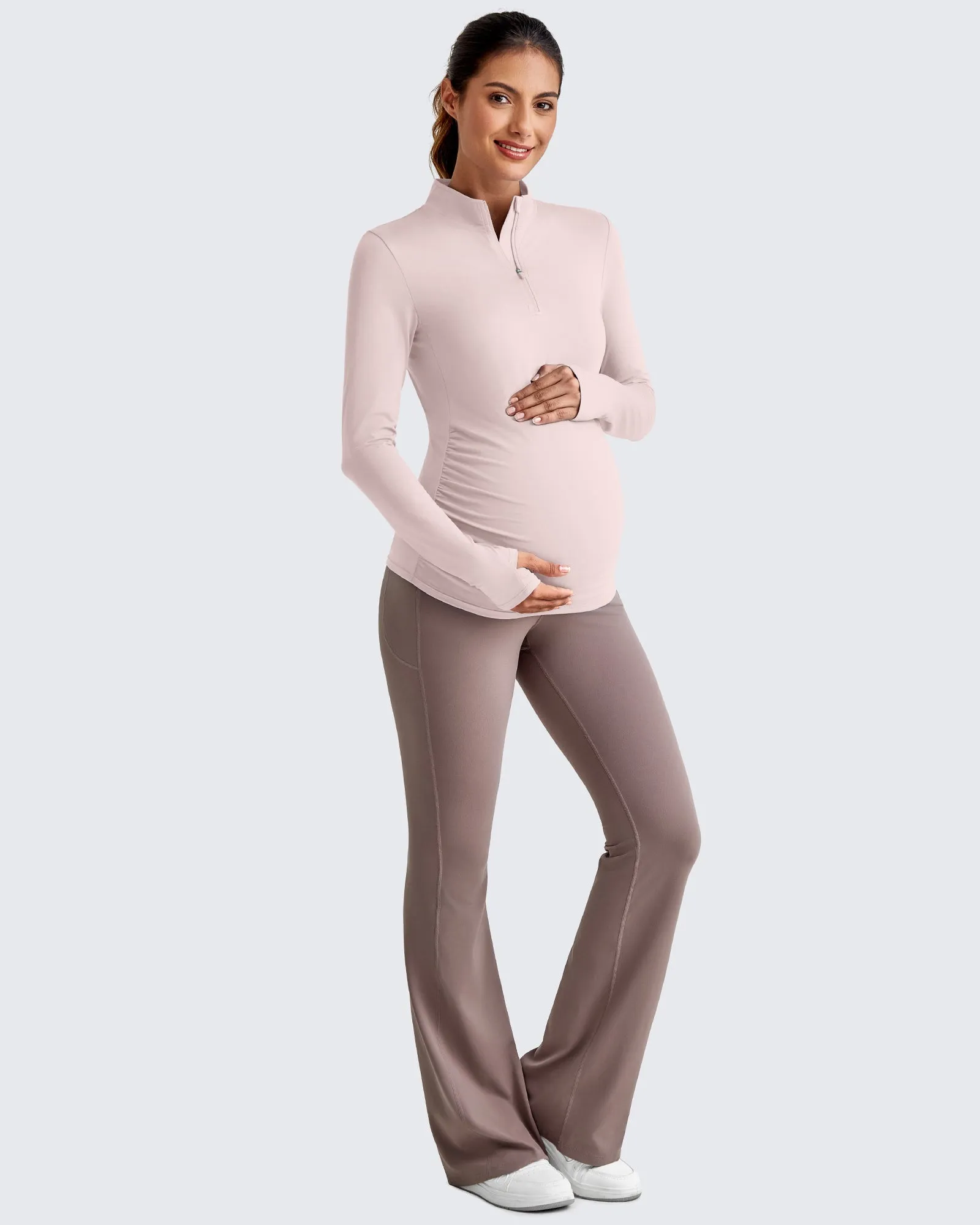 UPF 50+ Half Zip Sun Maternity Shirts sold by G4free product image thumbnail 3