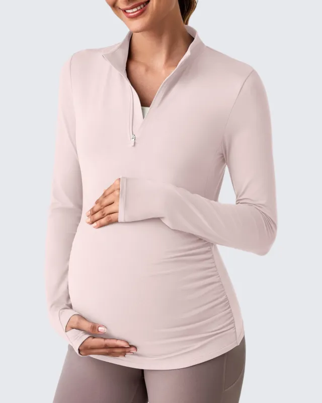 UPF 50+ Half Zip Sun Maternity Shirts sold by G4free