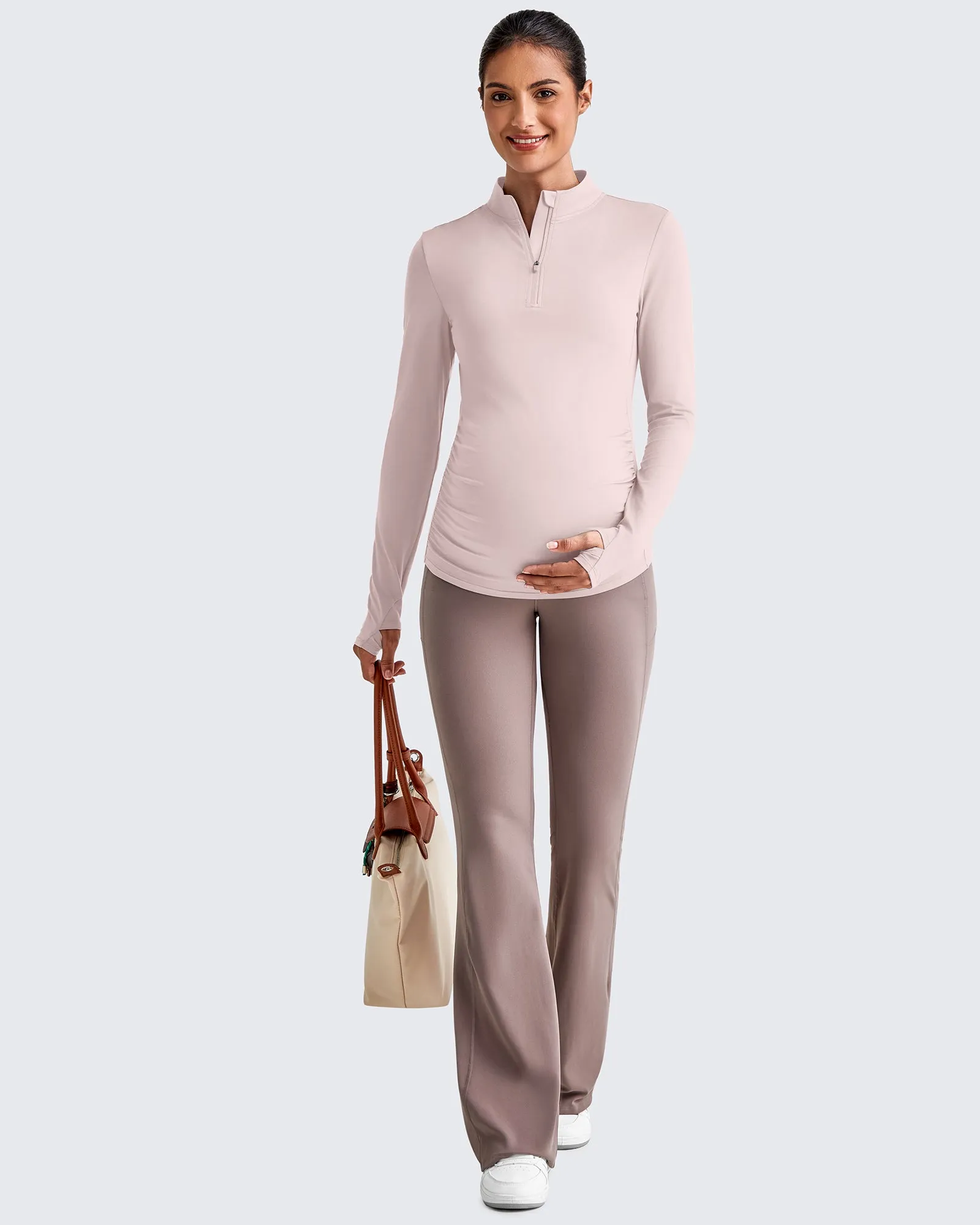 UPF 50+ Half Zip Sun Maternity Shirts sold by G4free product image thumbnail 4