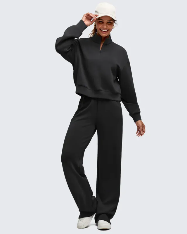 Smoofit Elastic-Waist Wide Leg Sweatpants 29'' sold by G4free