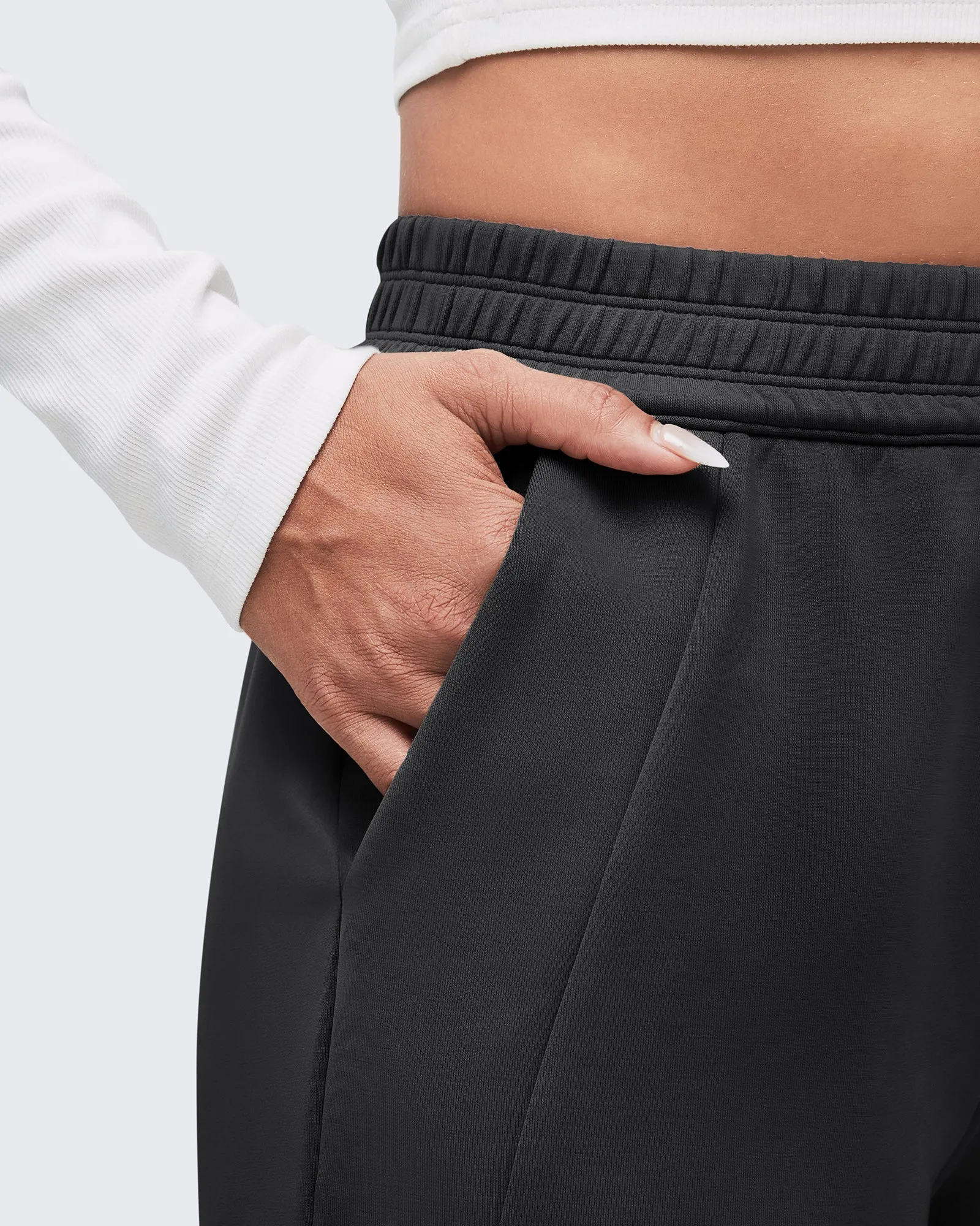 Smoofit Elastic-Waist Wide Leg Sweatpants Regular sold by G4free product image thumbnail 4