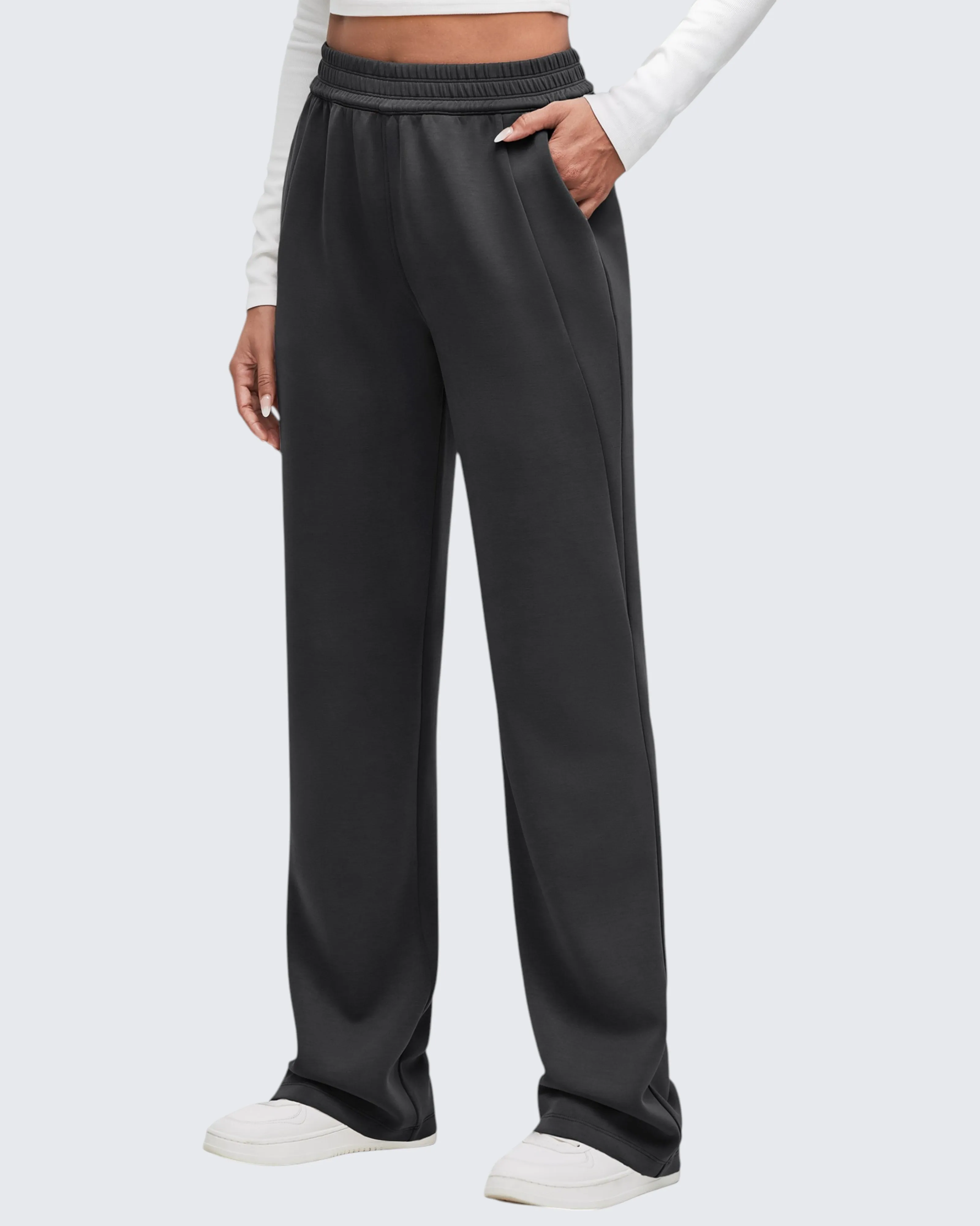Smoofit Elastic-Waist Wide Leg Sweatpants 27'' sold by G4free