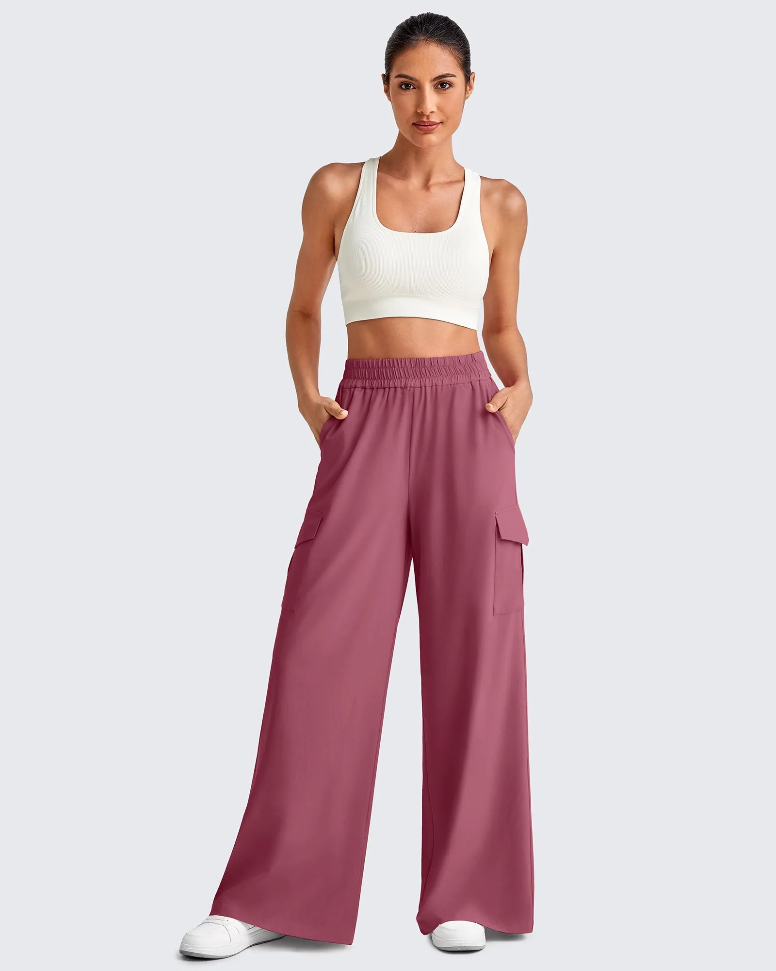 High Waisted Wide Leg Cargo Pants sold by G4free product image thumbnail 4