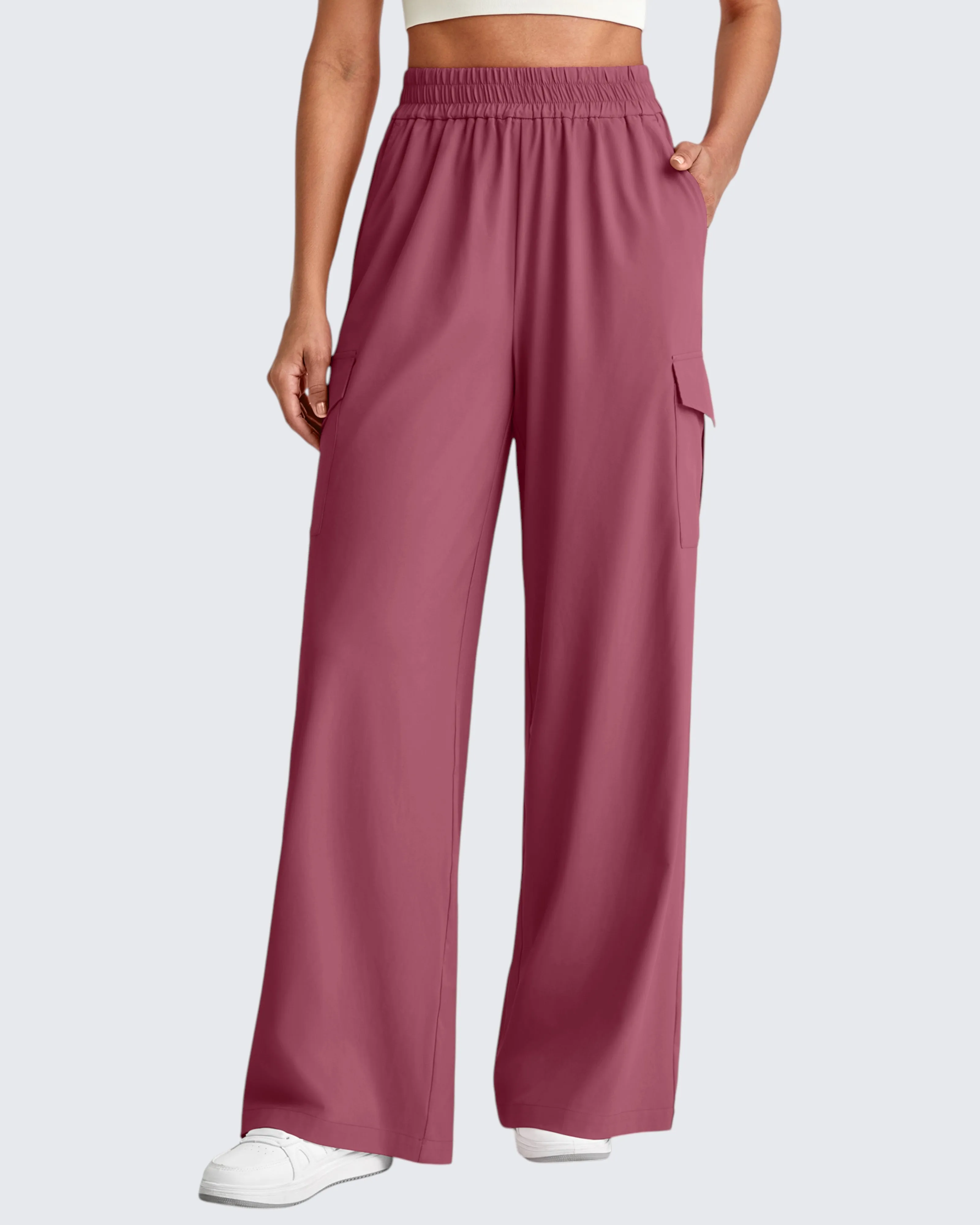 High Waisted Wide Leg Cargo Pants sold by G4free