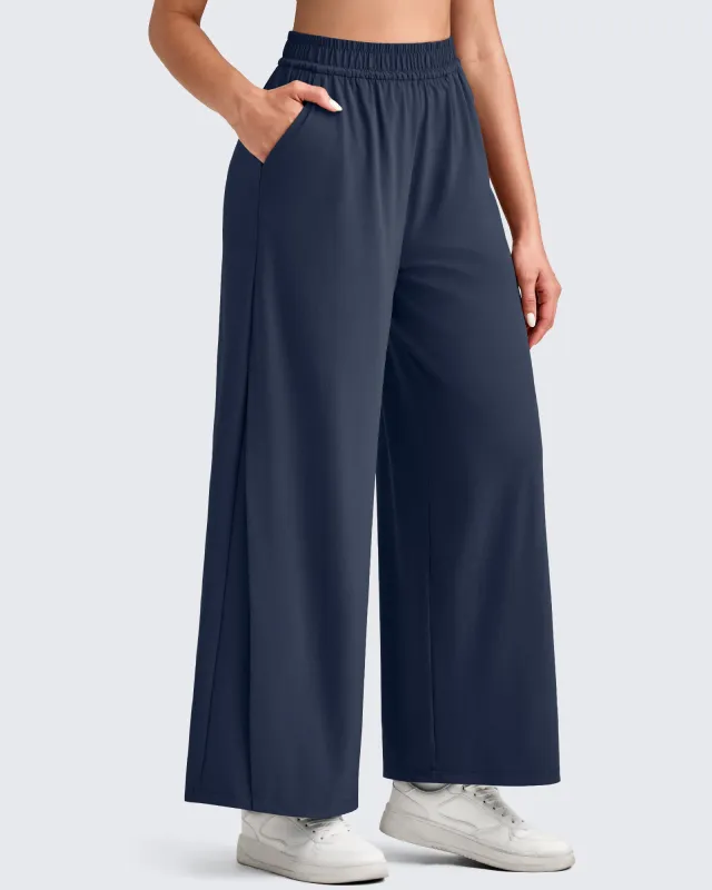 Lightweight Wide Leg Palazzo Ankle Pants sold by G4free