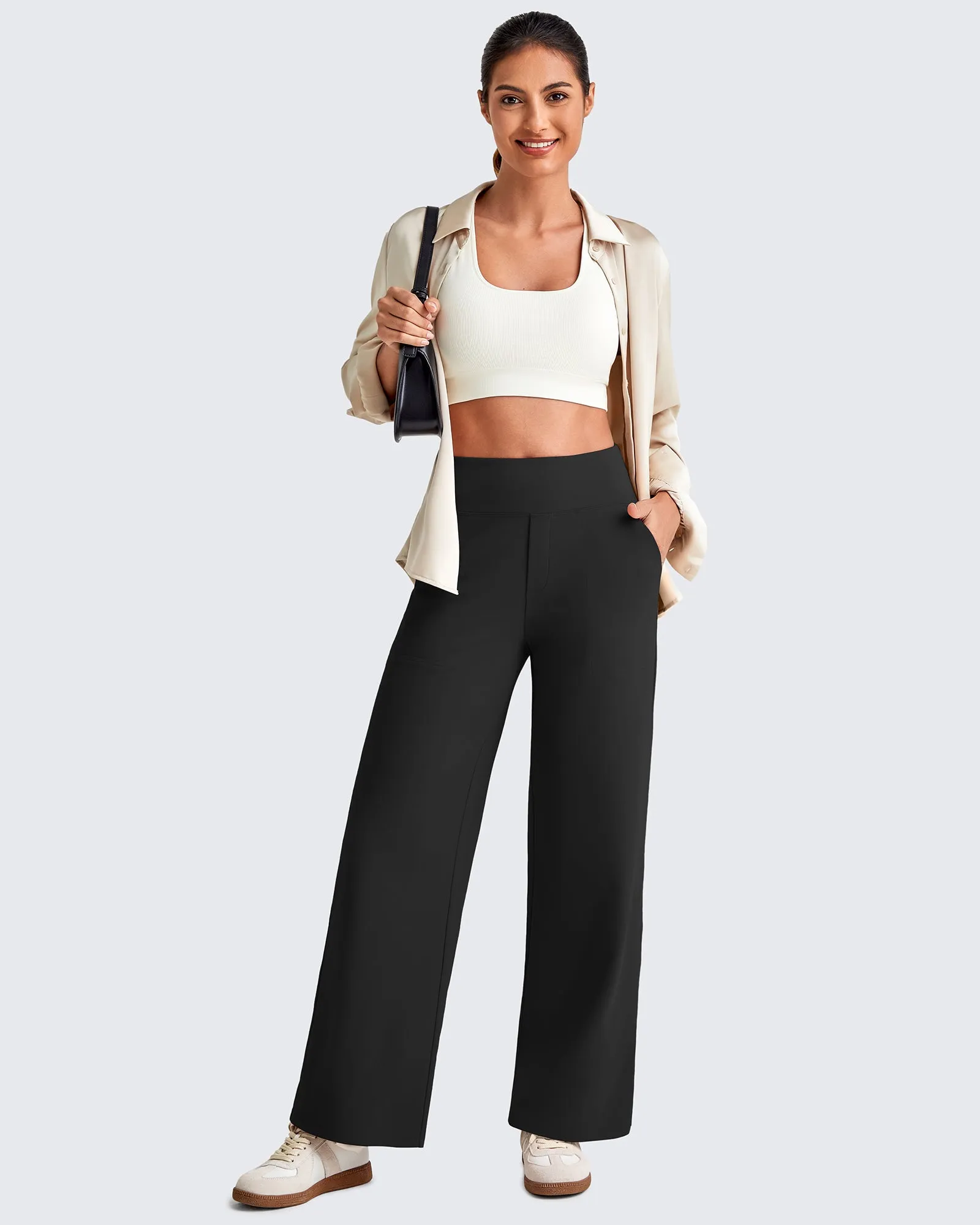 High Waist Stretch Dressy Cropped Pants 29.5'' sold by G4free product image thumbnail 4