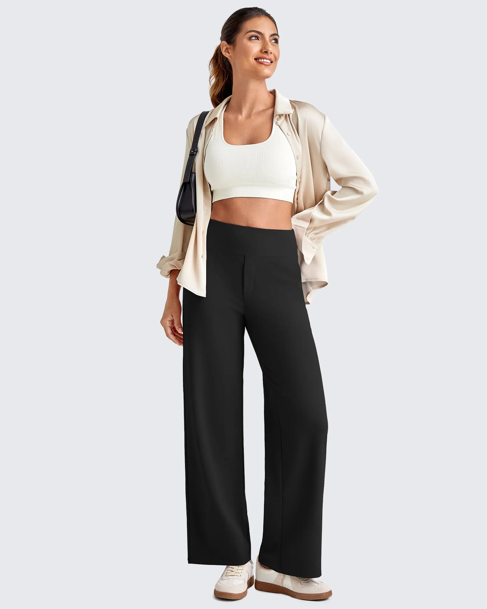 High Waist Stretch Dressy Cropped Pants 29.5'' sold by G4free product image thumbnail 5