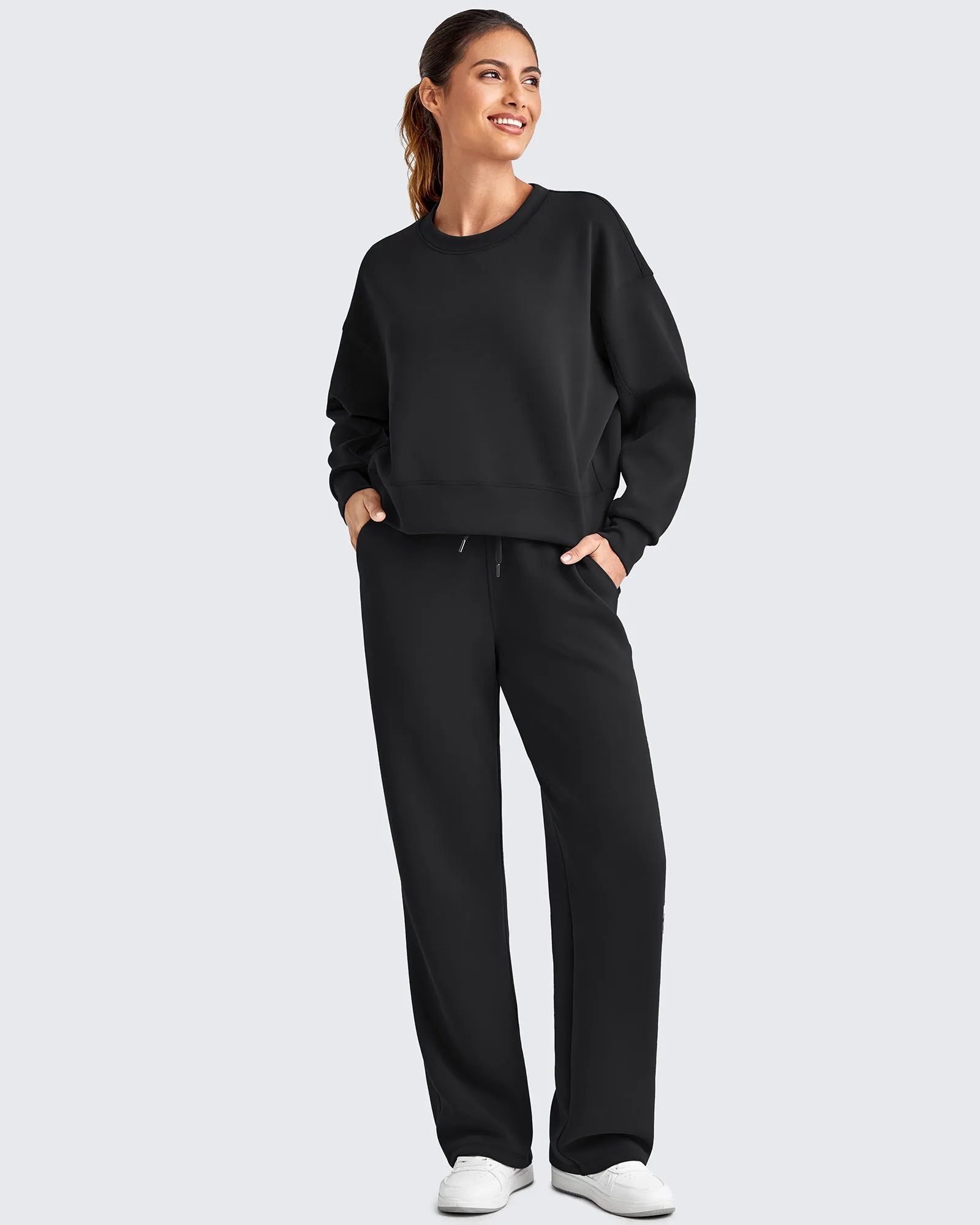 Smoofit Wide Leg Elastic Drawstring Sweatpants sold by G4free product image thumbnail 4