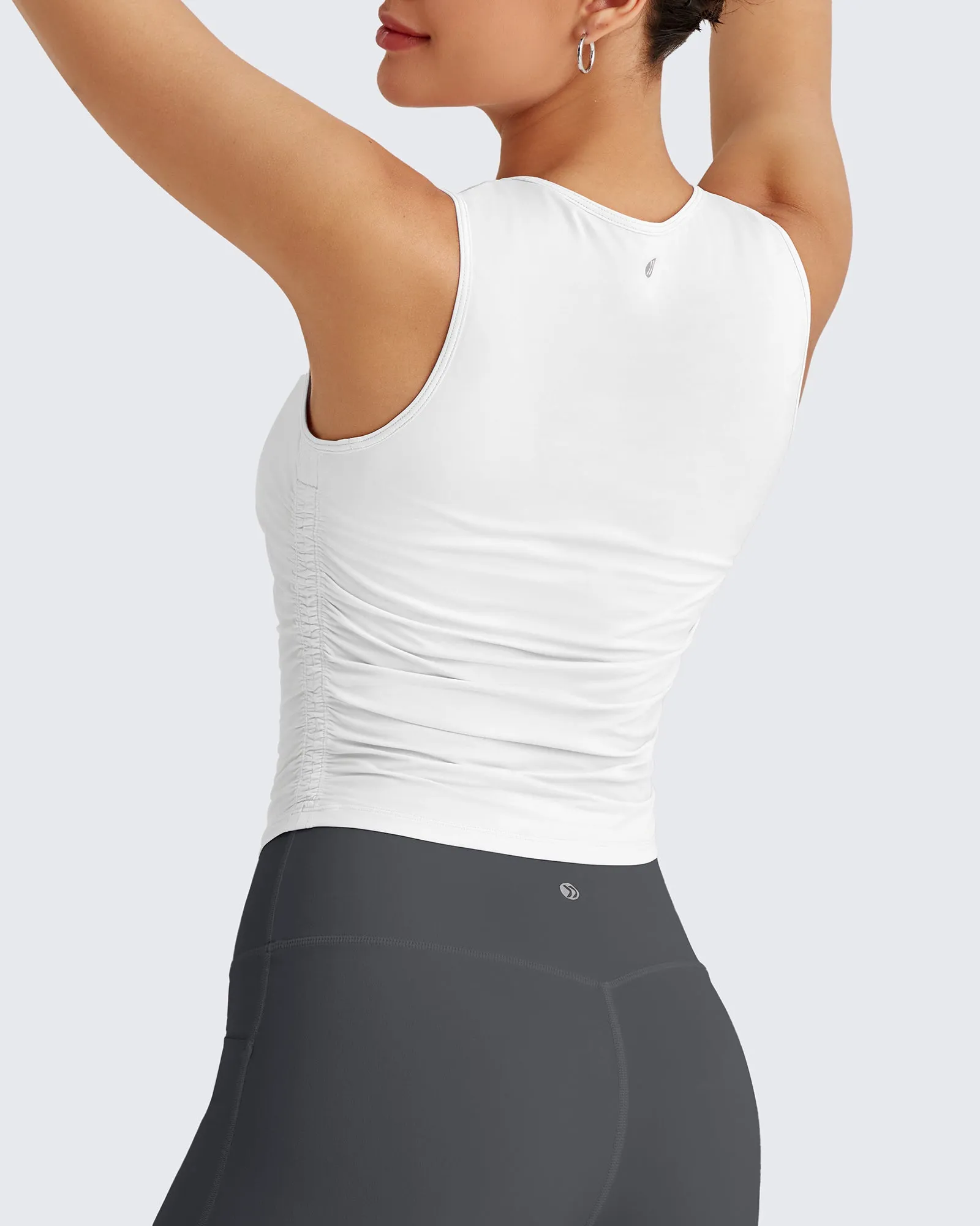Lightbreeze Side Ruched Sleeveless Workout Tops sold by G4free product image thumbnail 4