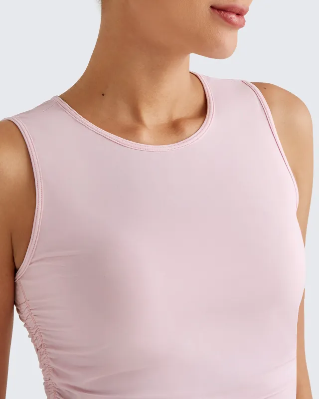 Lightbreeze Side Ruched Sleeveless Workout Tops sold by G4free