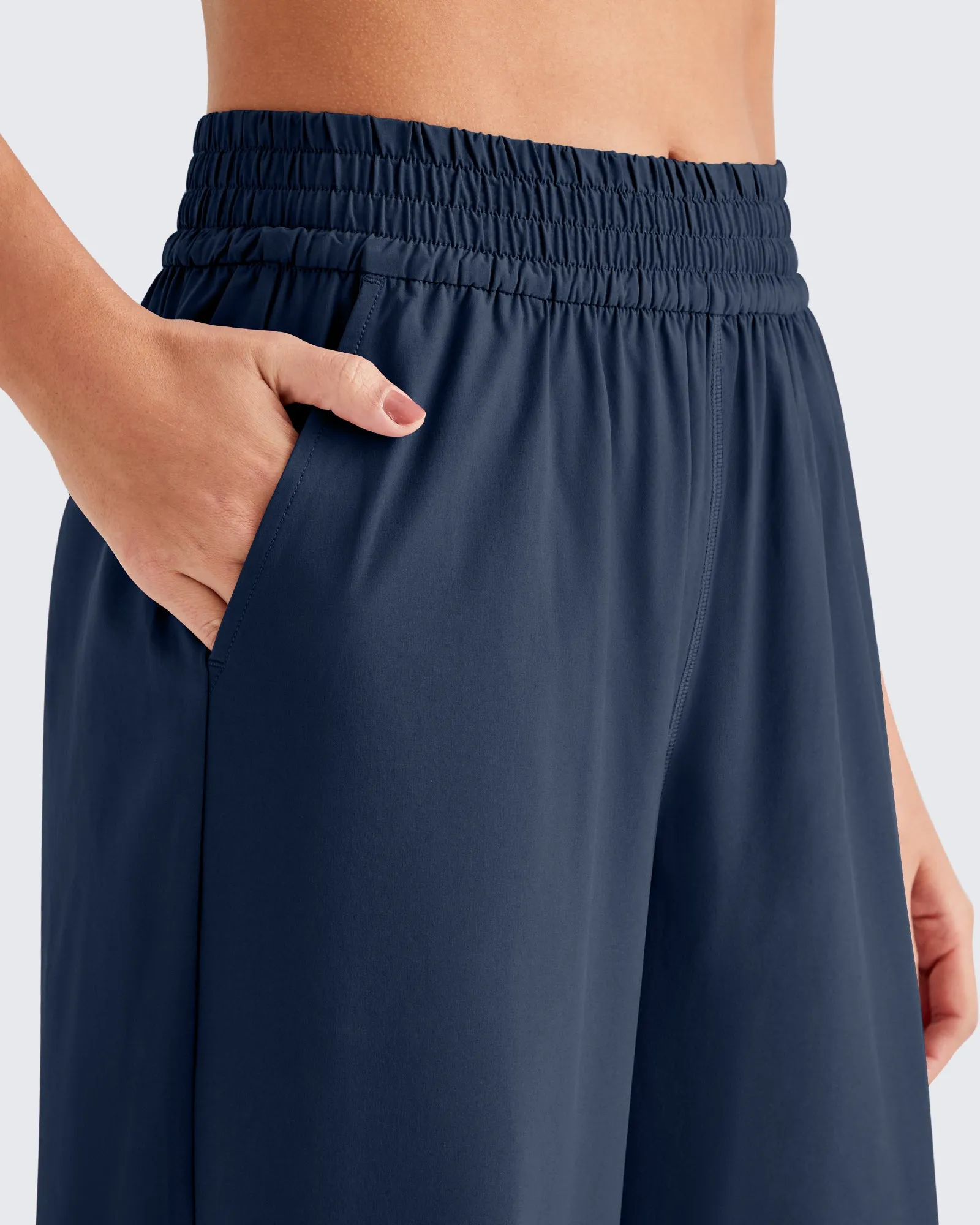 Elastic Waistband Wide Leg Work Trousers sold by G4free product image thumbnail 5