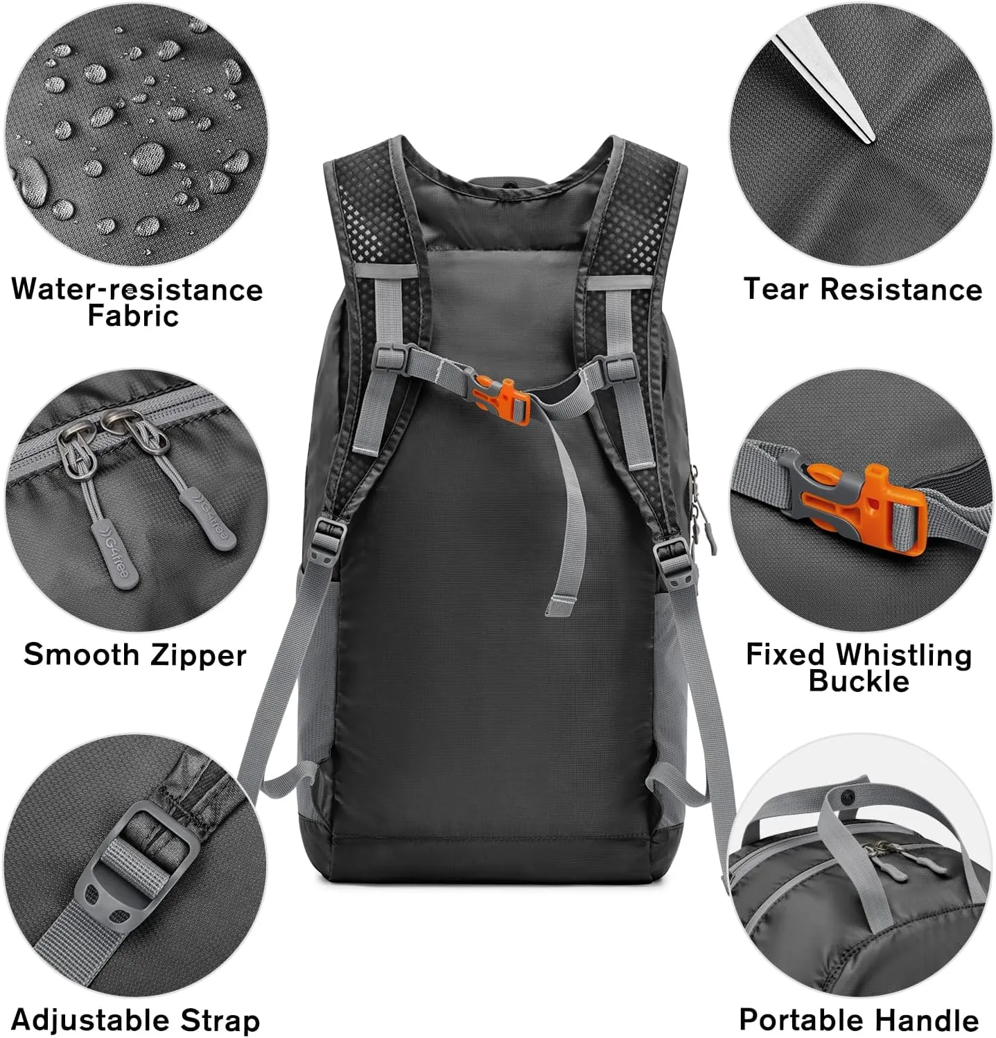 G4Free 25L Packable Foldable Water Resistant Hiking Backpack sold by G4free product image thumbnail 4