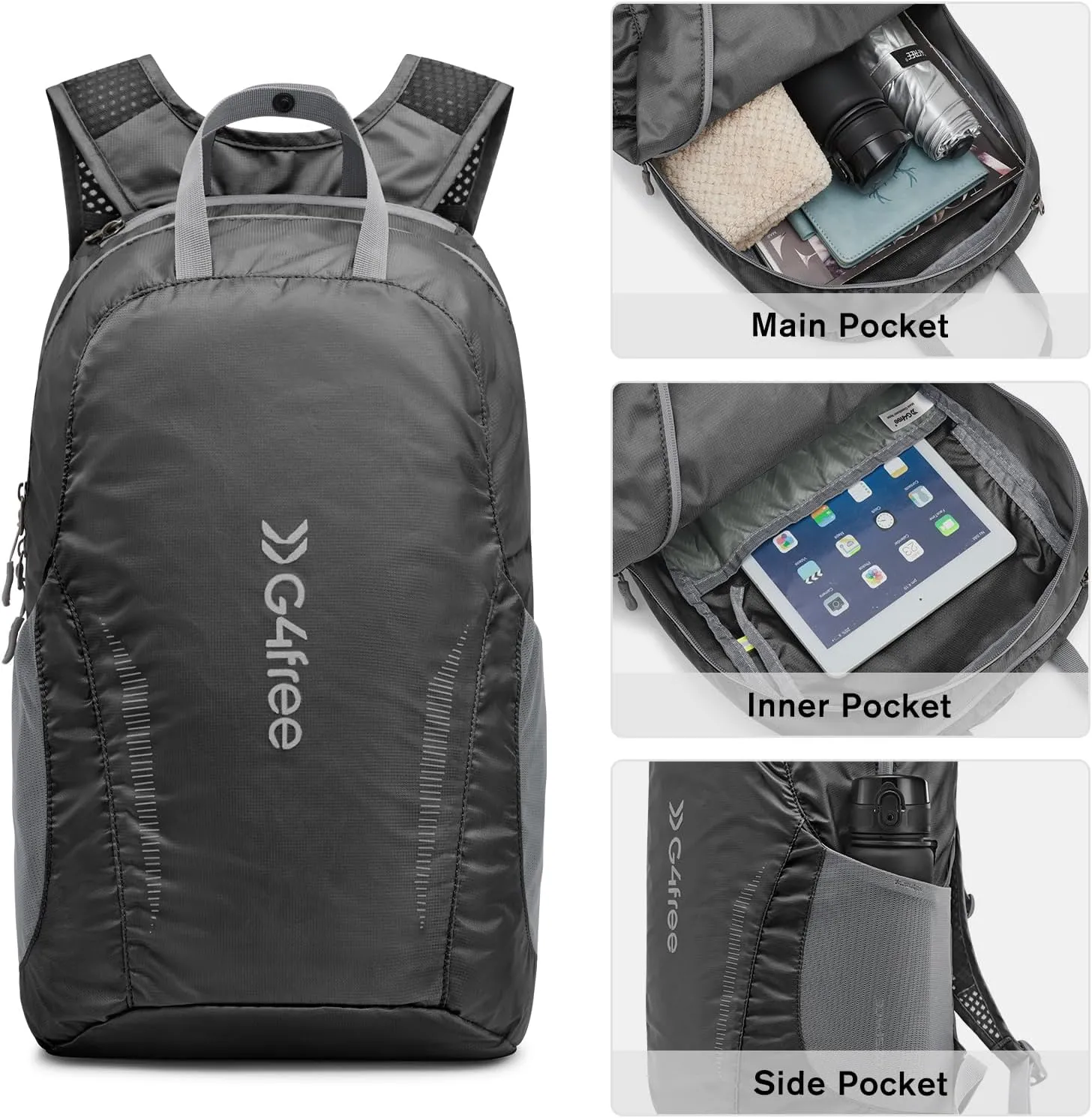 G4Free 25L Packable Foldable Water Resistant Hiking Backpack sold by G4free product image thumbnail 3