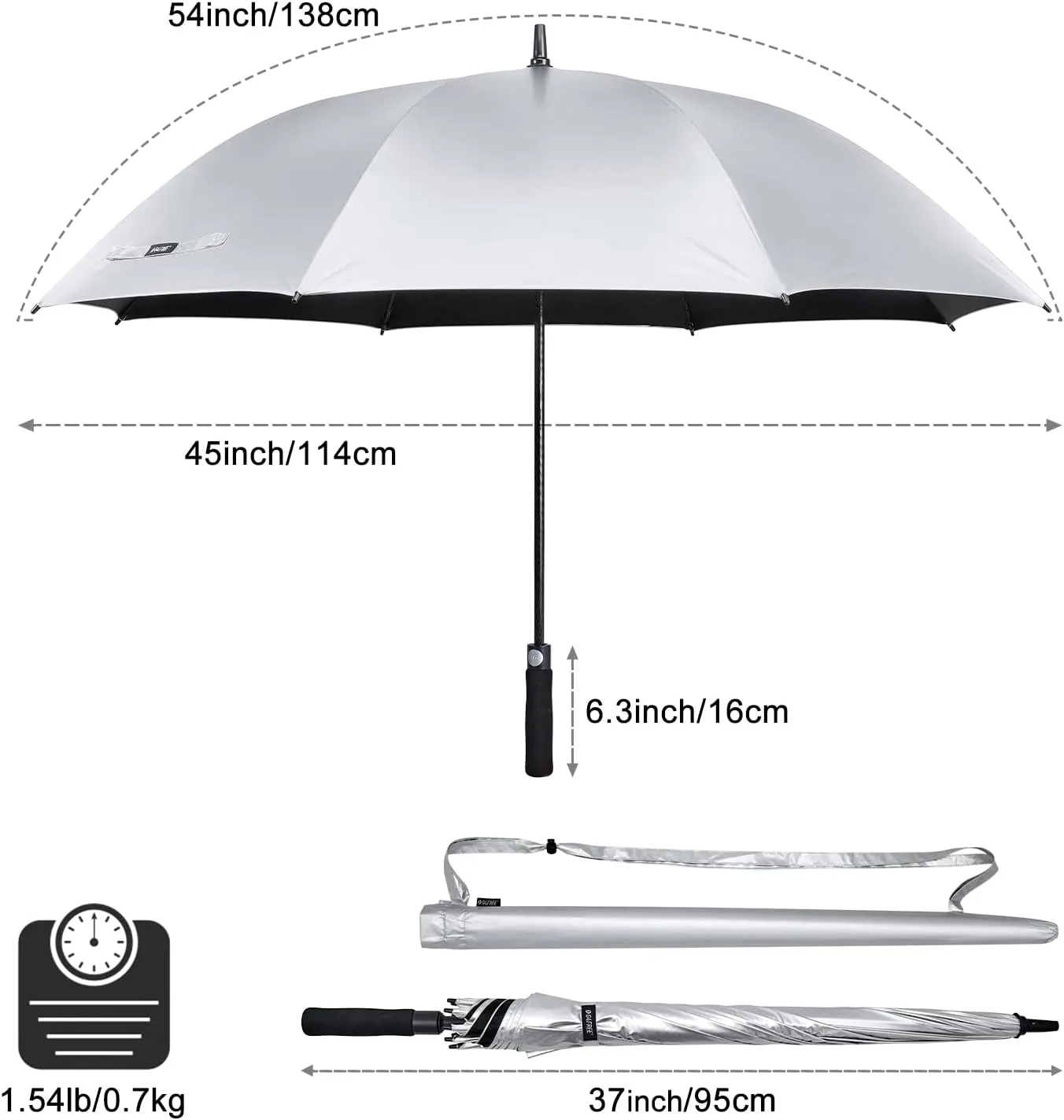 G4Free 54/62 Inch Windproof UV Protection Extra Large Auto Stick Long Umbrella sold by G4free product image thumbnail 2