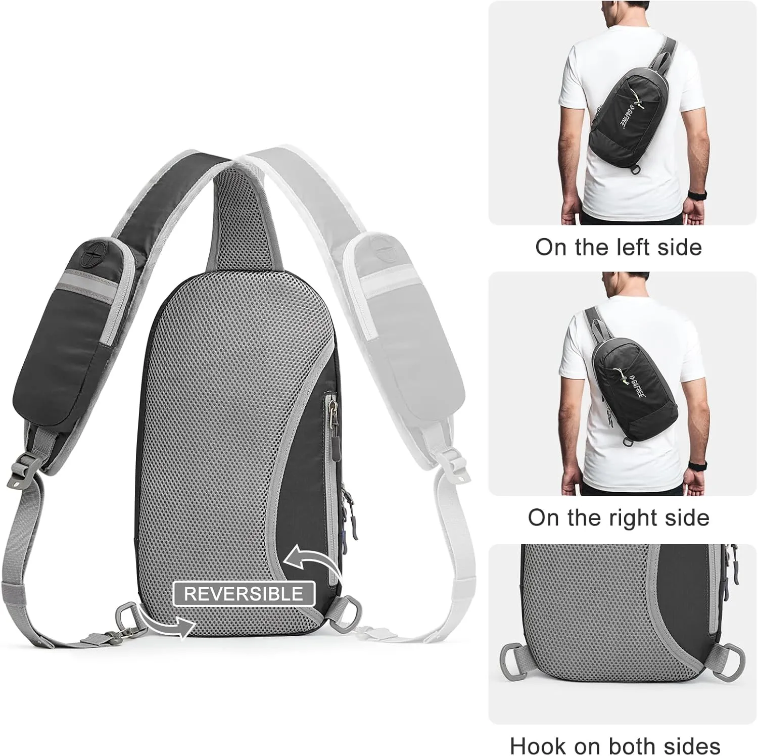 G4Free Sling Bag RFID Blocking Lightweight Crossbody Backpack sold by G4free product image thumbnail 4