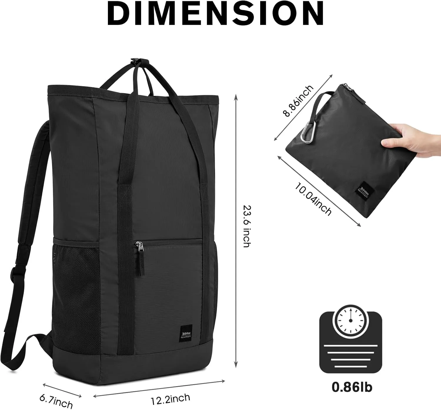 G4Free 40L Packable Backpack Waterproof Travel Backpack sold by G4free product image thumbnail 3