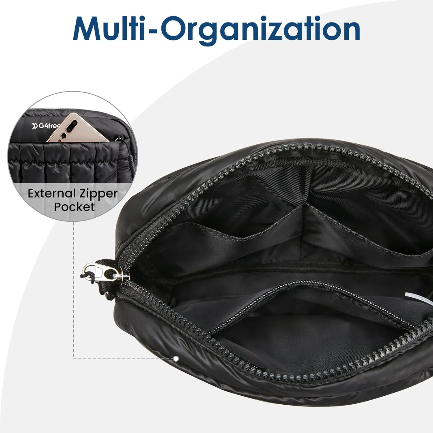 G4Free Women Quilted Clutch Puffer Crossbody Bag sold by G4free product image thumbnail 3