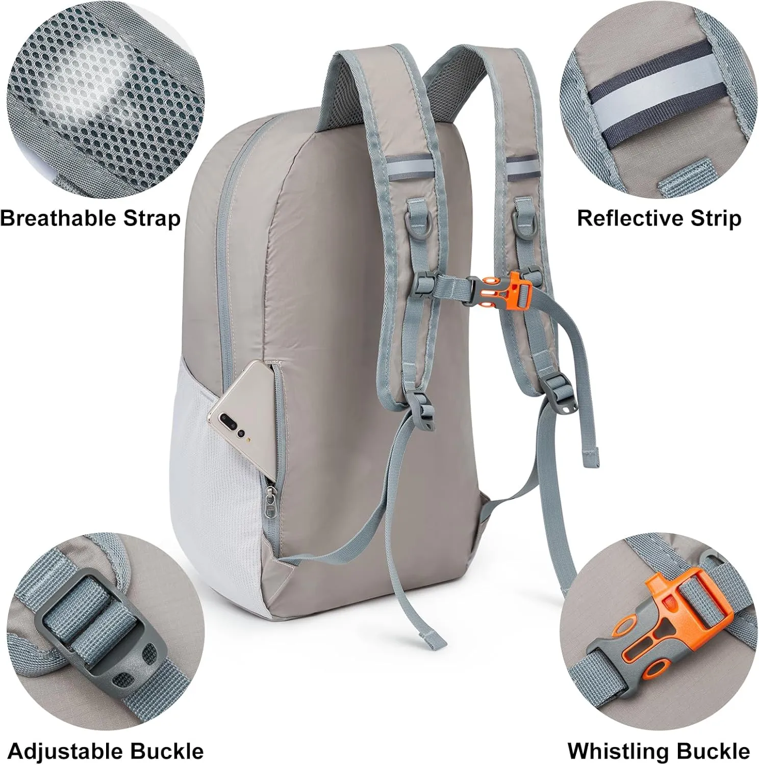 G4Free 24L Small Packable Water Resistant Hiking Travel Backpack sold by G4free product image thumbnail 4