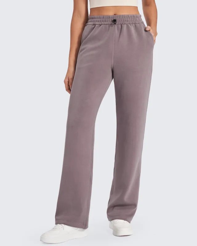 Smoofit Mid-Waist Wide Leg Sweatpants 27 sold by G4free