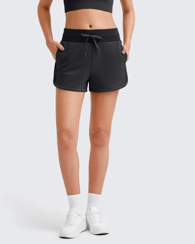 Smoofit Side Slit Drawstring Sweat Shorts sold by G4free