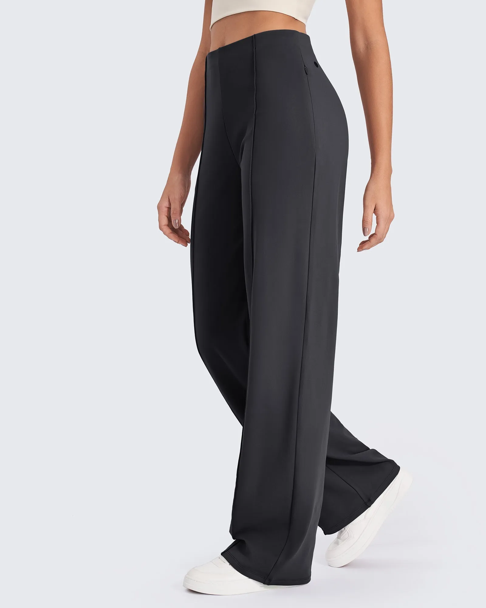 Business Front Pleats Wide Leg Pants sold by G4free