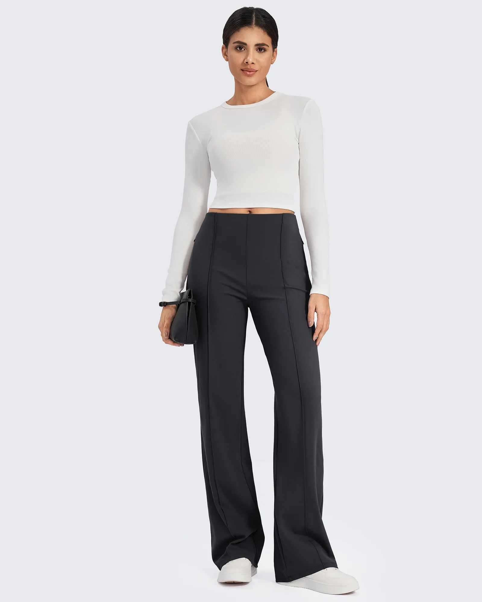 Business Front Pleats Wide Leg Pants sold by G4free product image thumbnail 5