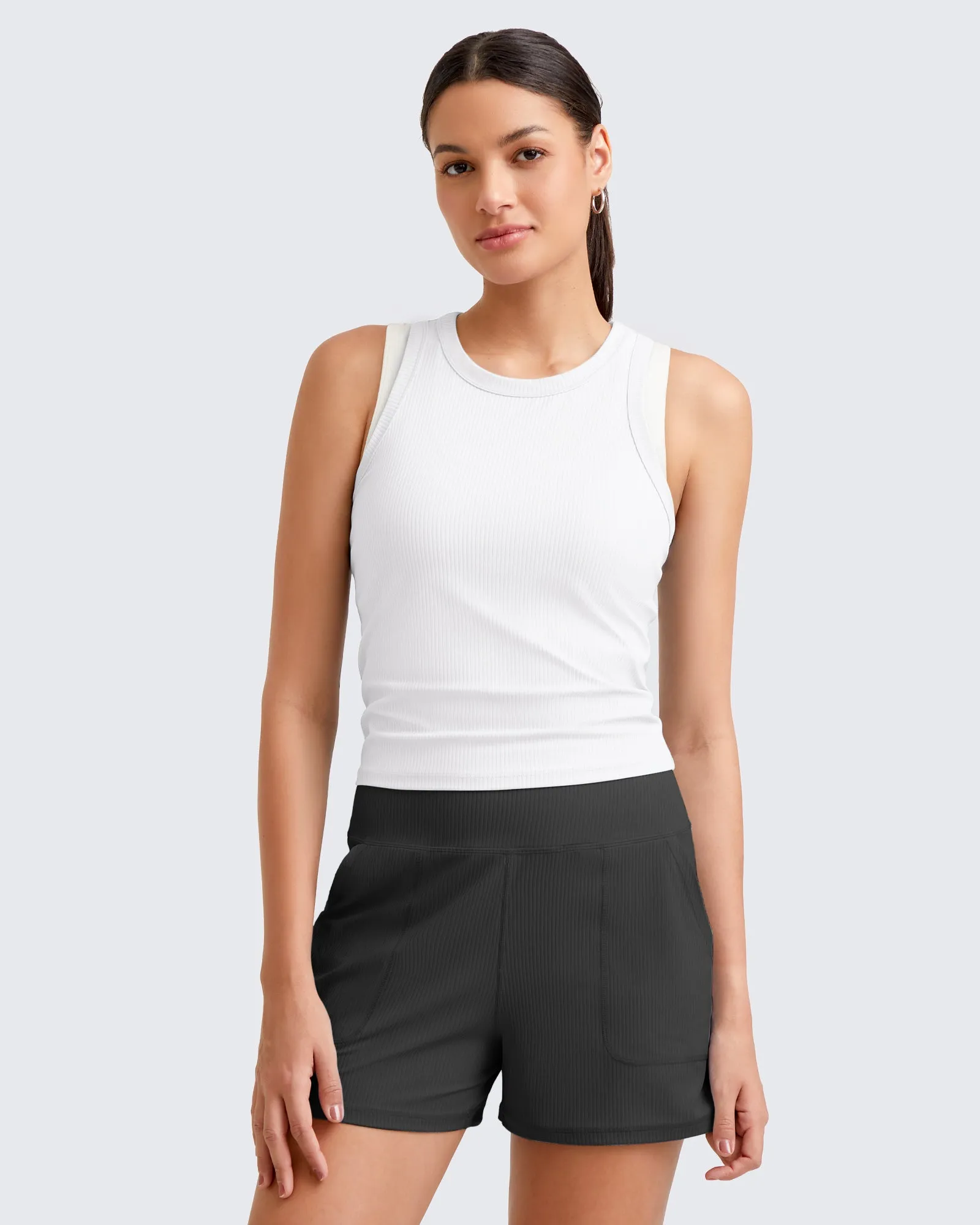 Ribbed Slim Racerback Athletic Tanks sold by G4free