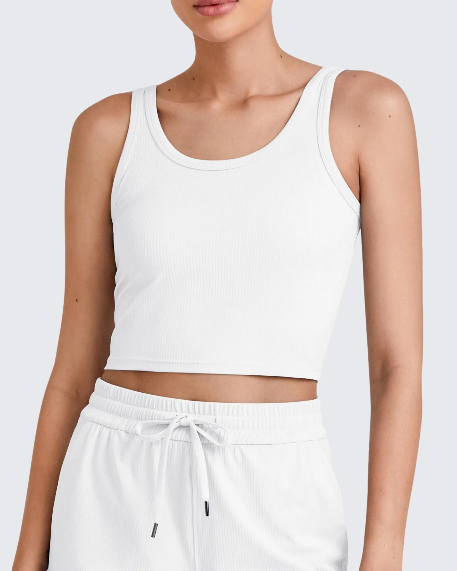 Ribbed Slim Workout Tank Crop Tops sold by G4free product image thumbnail 5