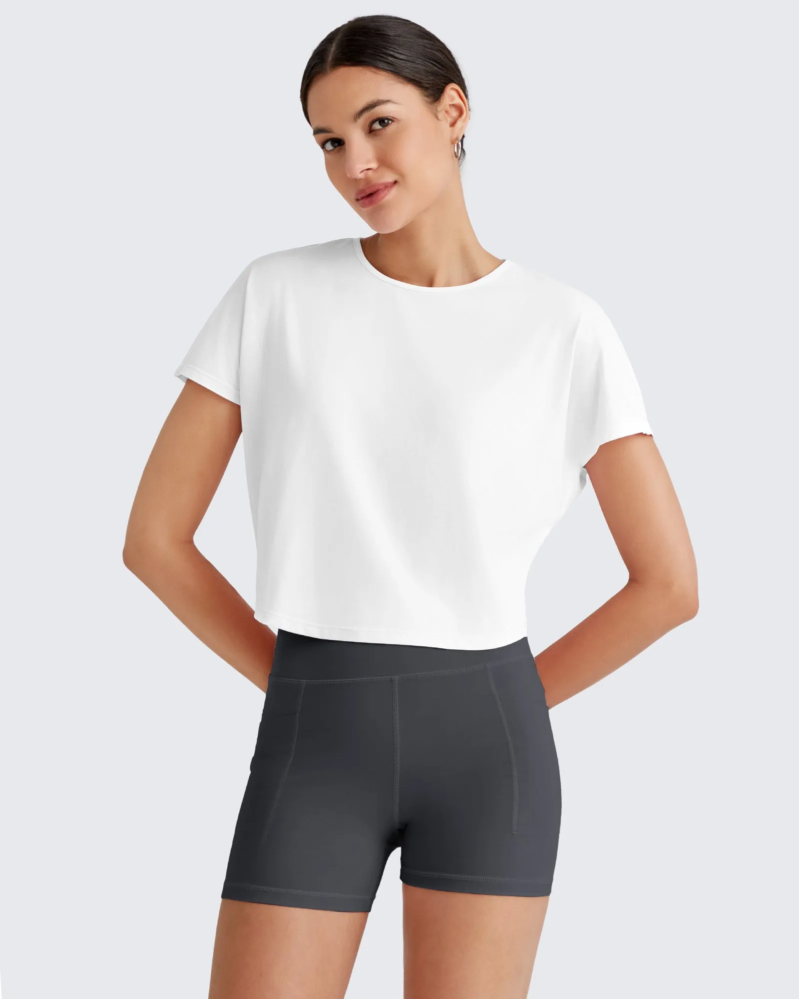 Lightbreeze Batwing Sleeve Workout Tops sold by G4free