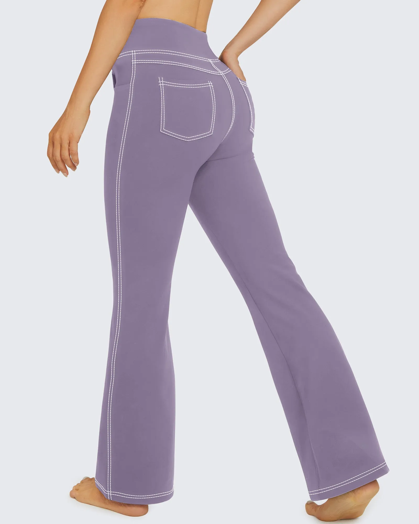 EverGoing Stretchy High-Waisted Multiple Flare Work Pants sold by G4free product image thumbnail 5