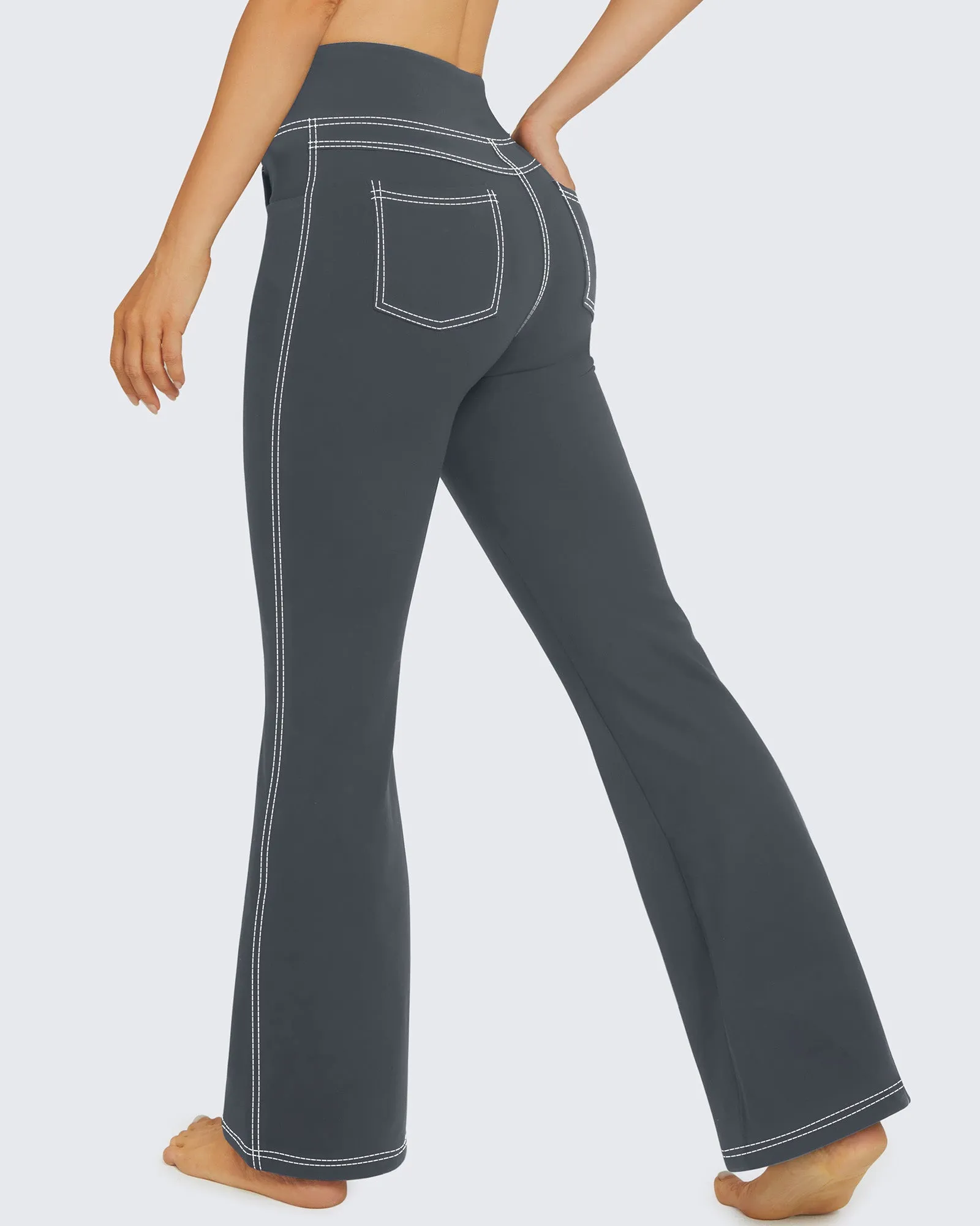 EverGoing Stretchy High-Waisted Multiple Flare Work Pants sold by G4free product image thumbnail 2