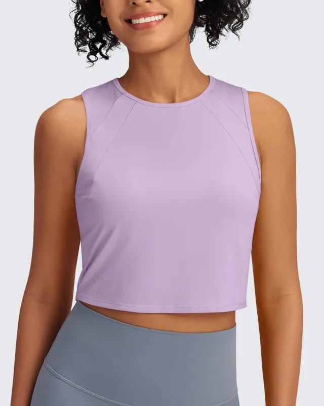 Racerback Crop Sleeveless Tank Tops sold by G4free
