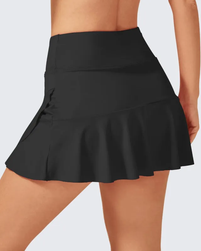 High-Waist Pleated Casual Skorts 15'' sold by G4free